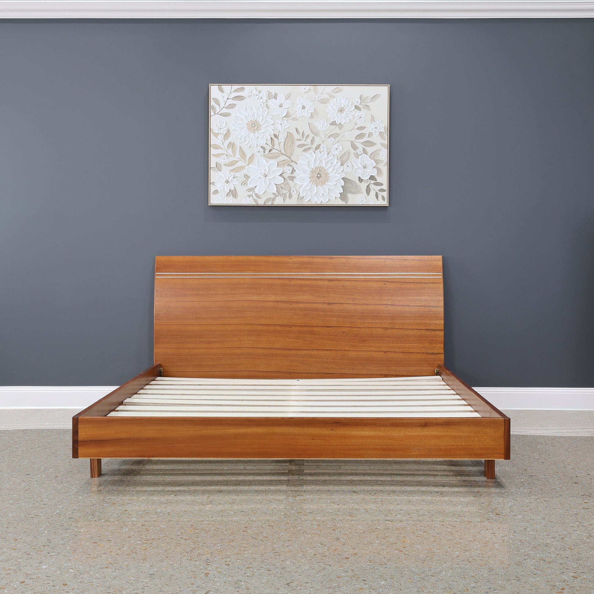The Black Wood King Bed