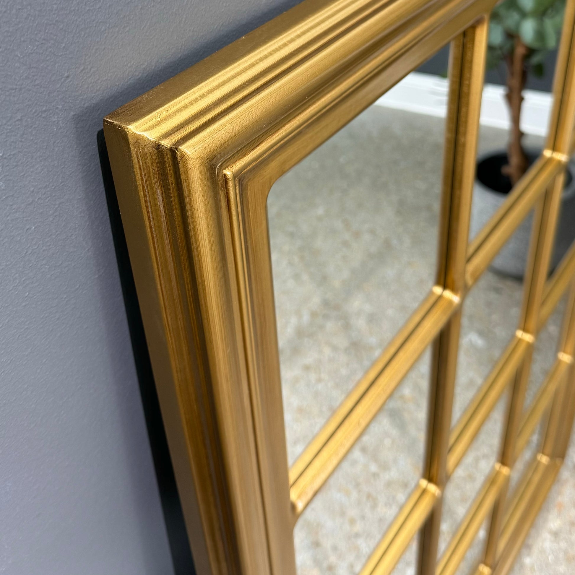 Liam Rectangle Window Mirror - Country Gold