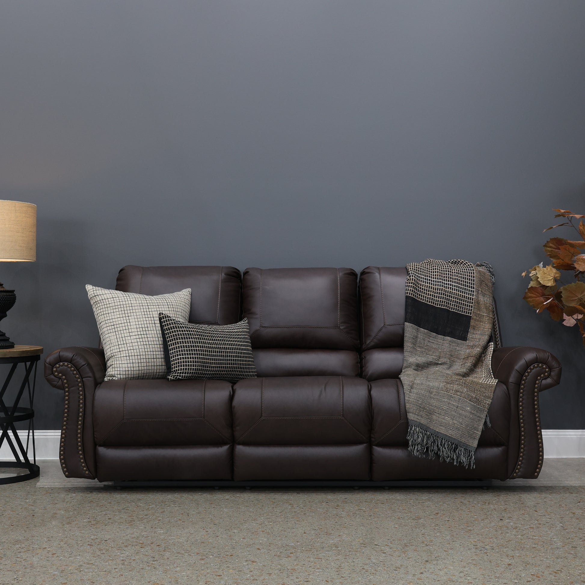 Laura 3 Seater Electric Sofa - English Tan Leather