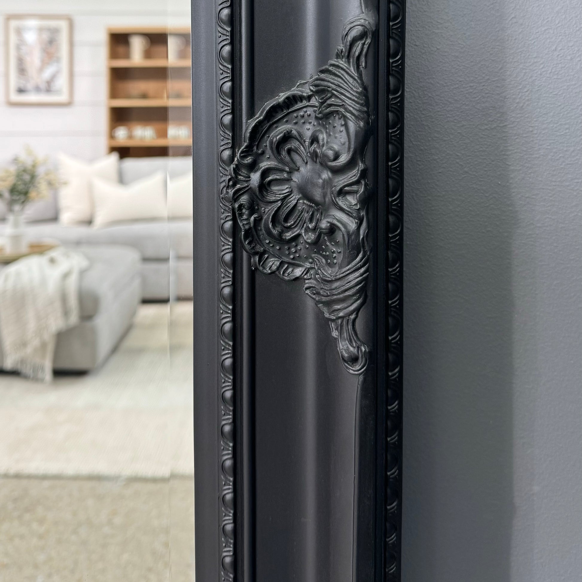 Melbourne Large Decorative Mirror - Black