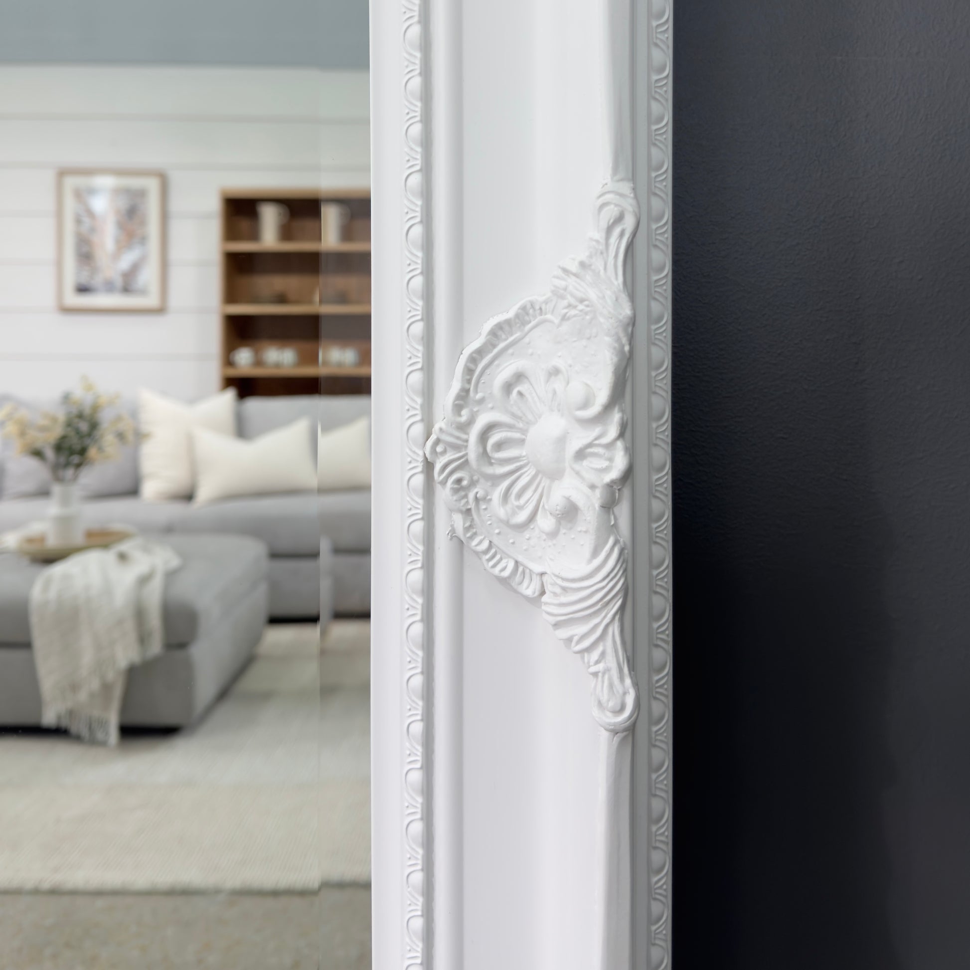 Melbourne Large Decorative Mirror - White