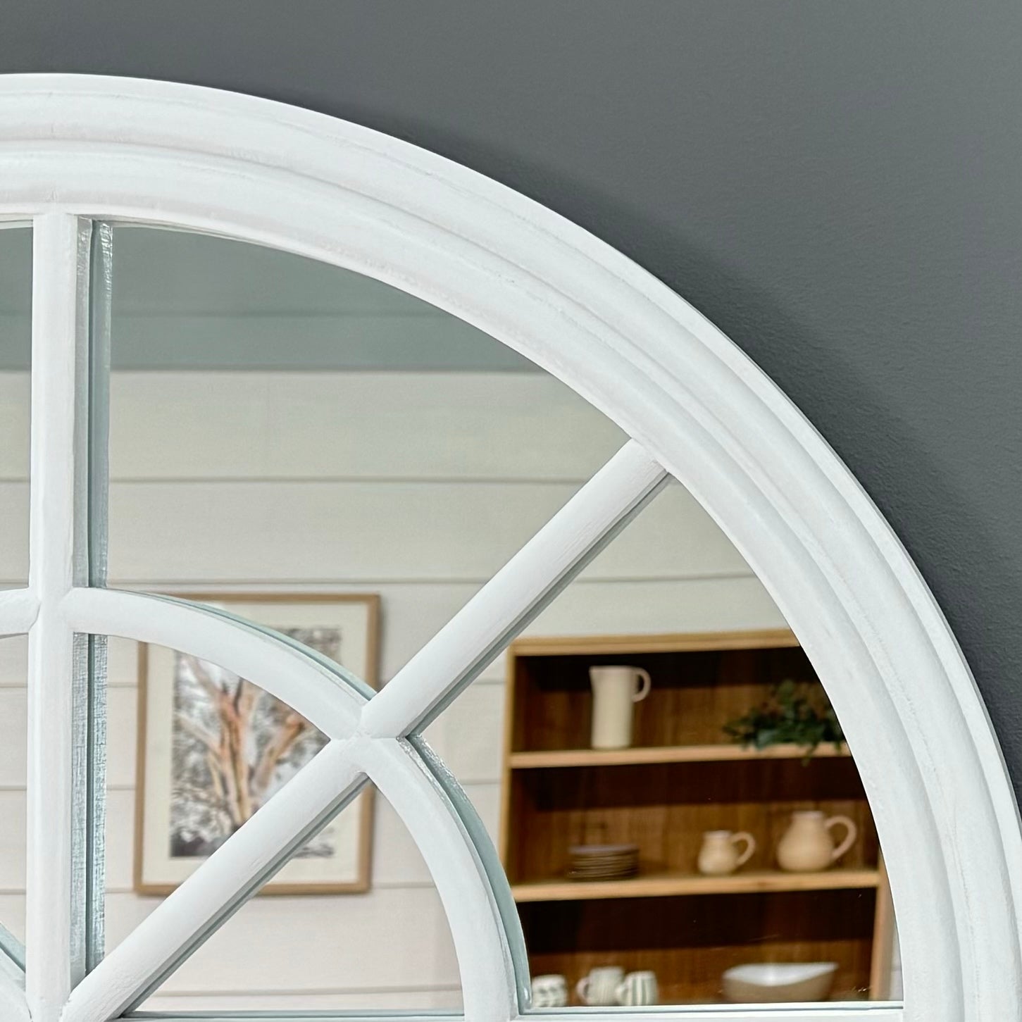 Geelong Large Arched Mirror - White