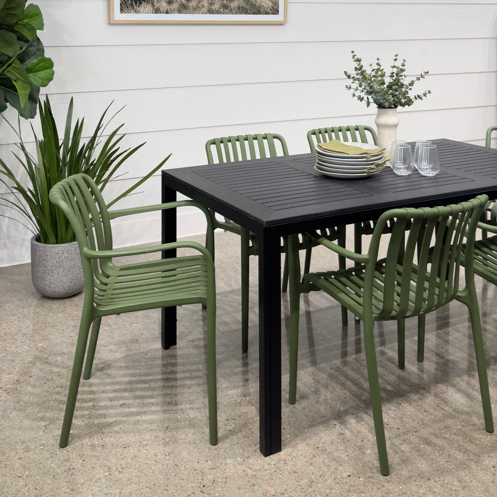 Roselle Dining Chair Set - Green