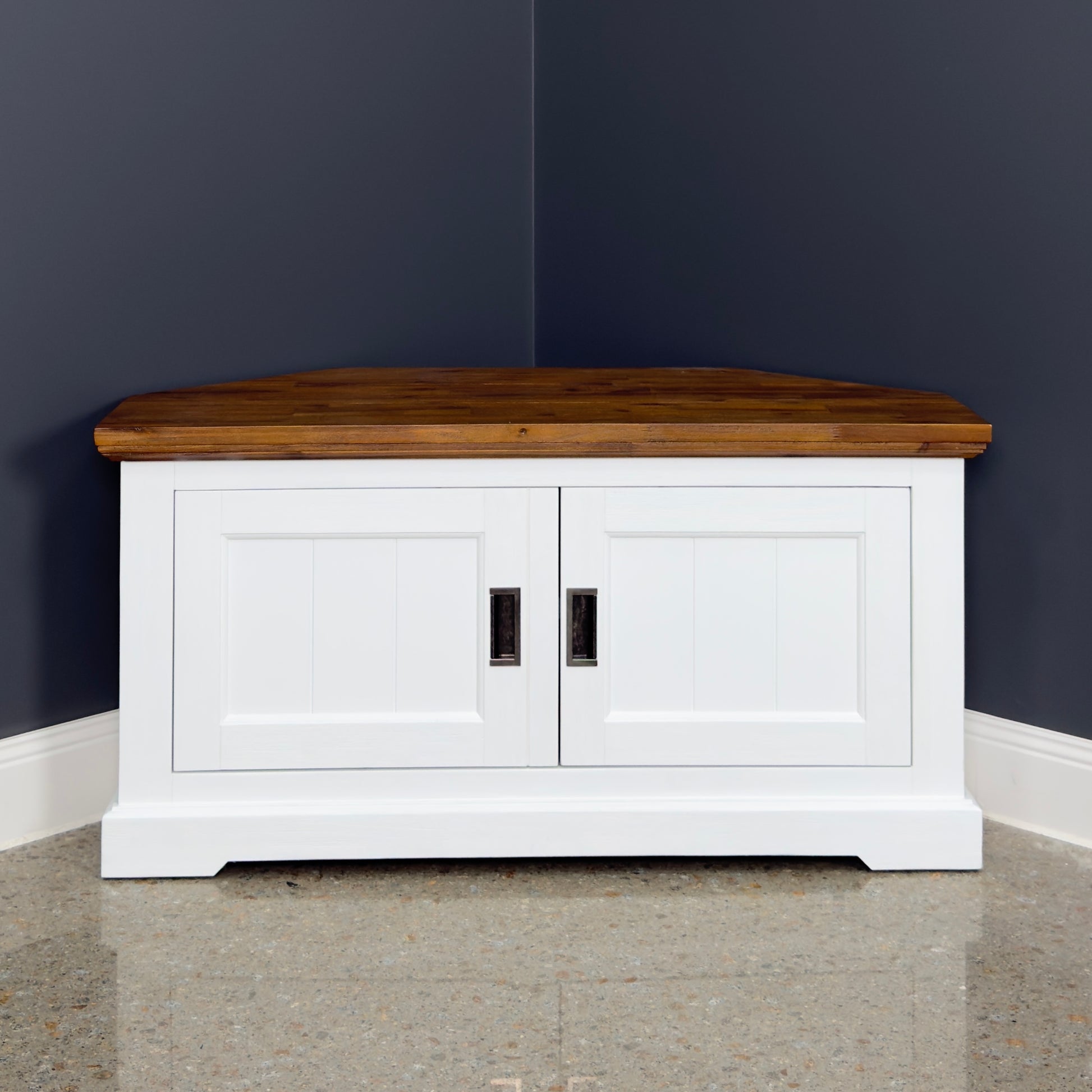 Provedore Two Tone Corner Tv Unit