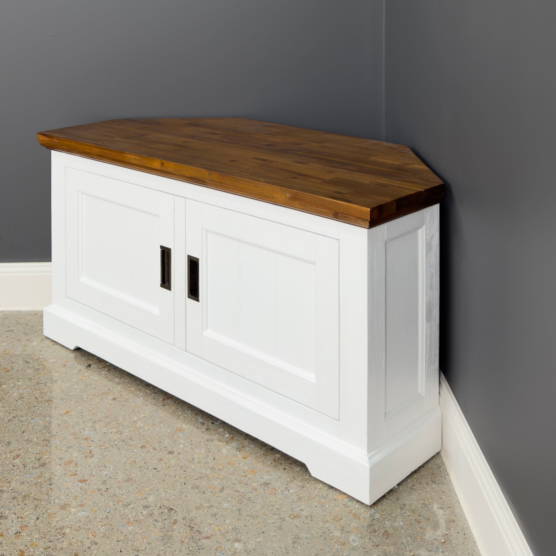 Provedore Two Tone Corner Tv Unit