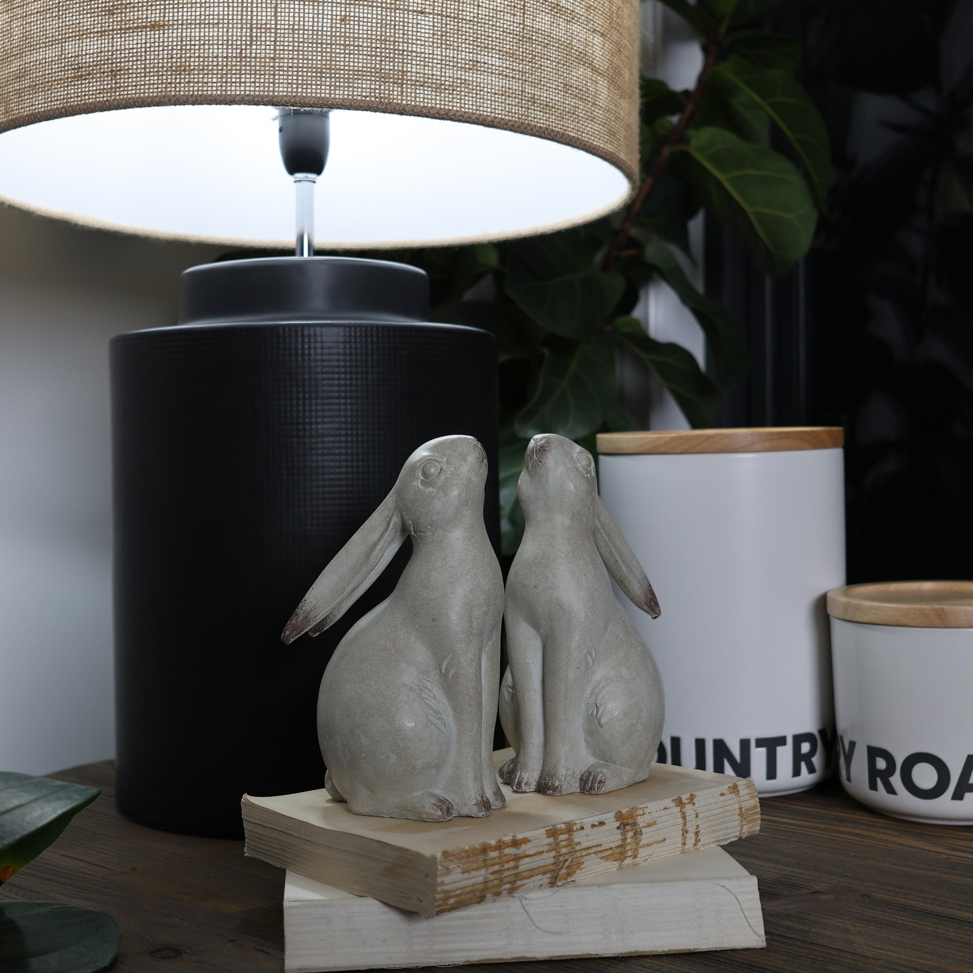 Cotton-Tail Bookends - White Wash