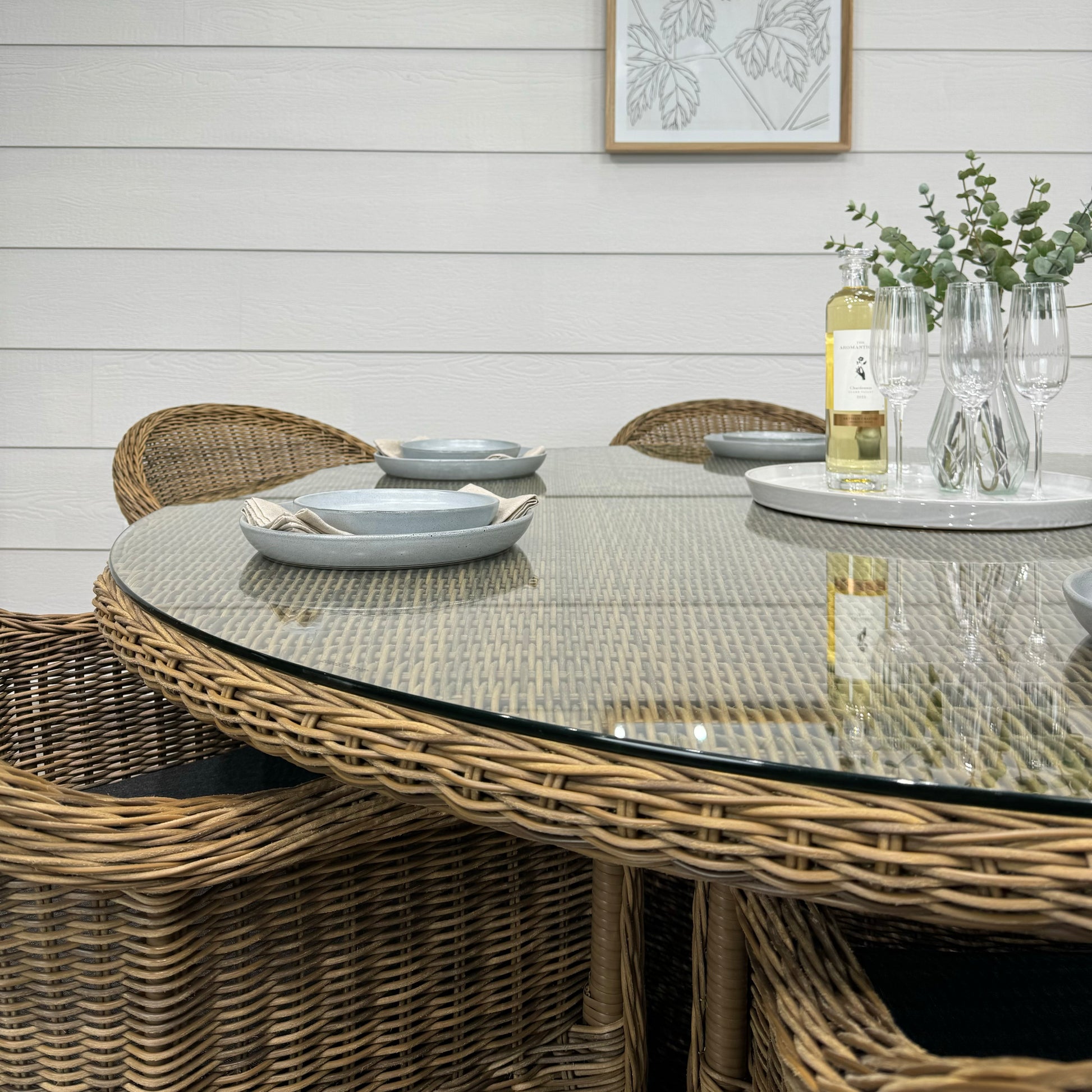 Mulwala 180cm Round Dining Table - Brushed Wheat