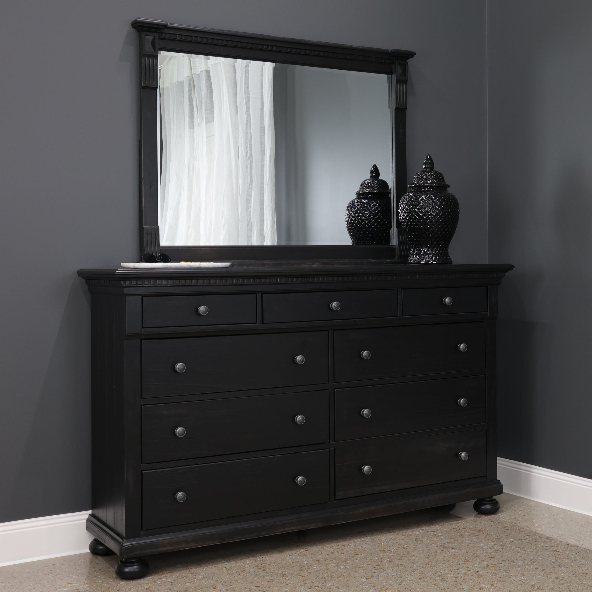 Adelaide Mirror - Black