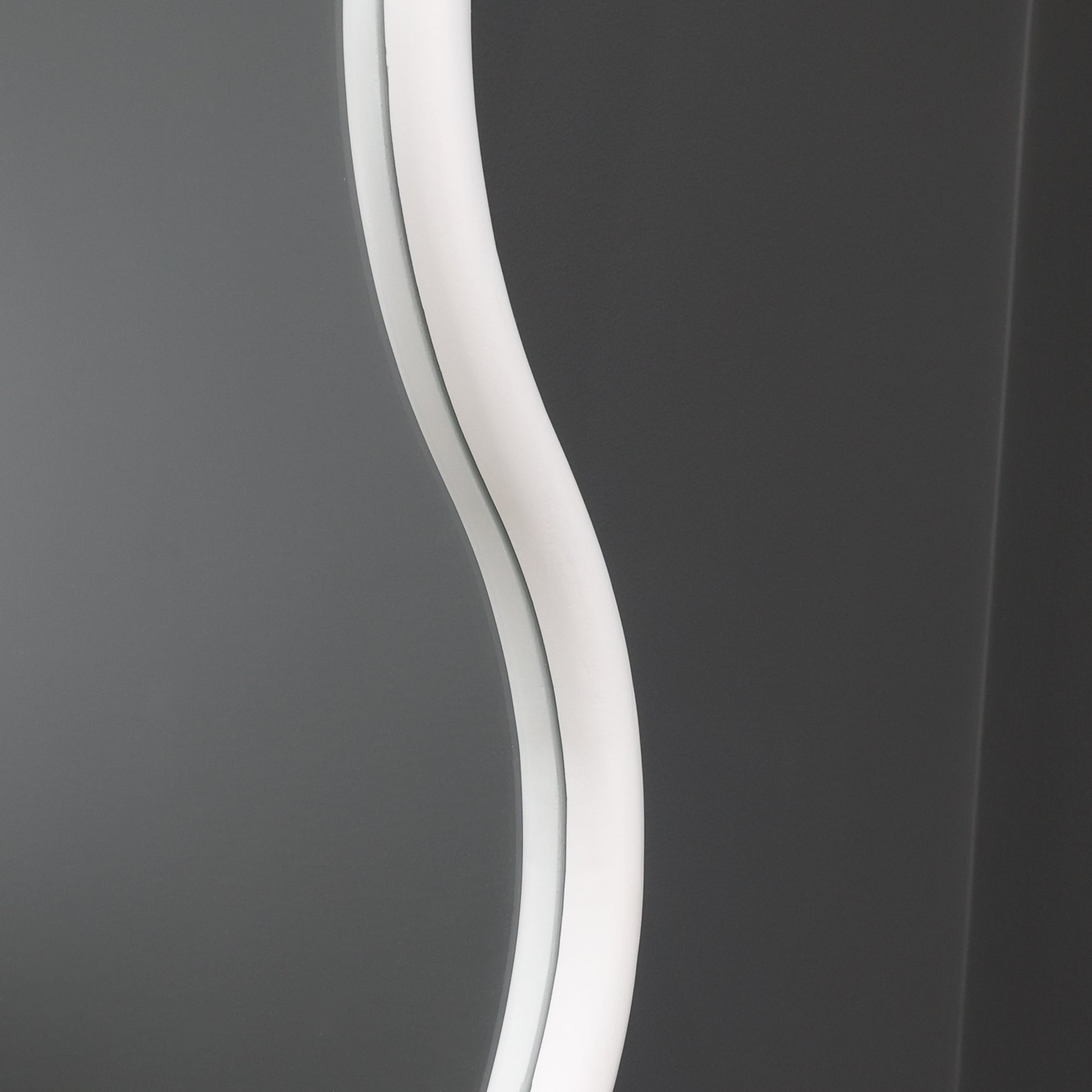 James Wavy Mirror - White