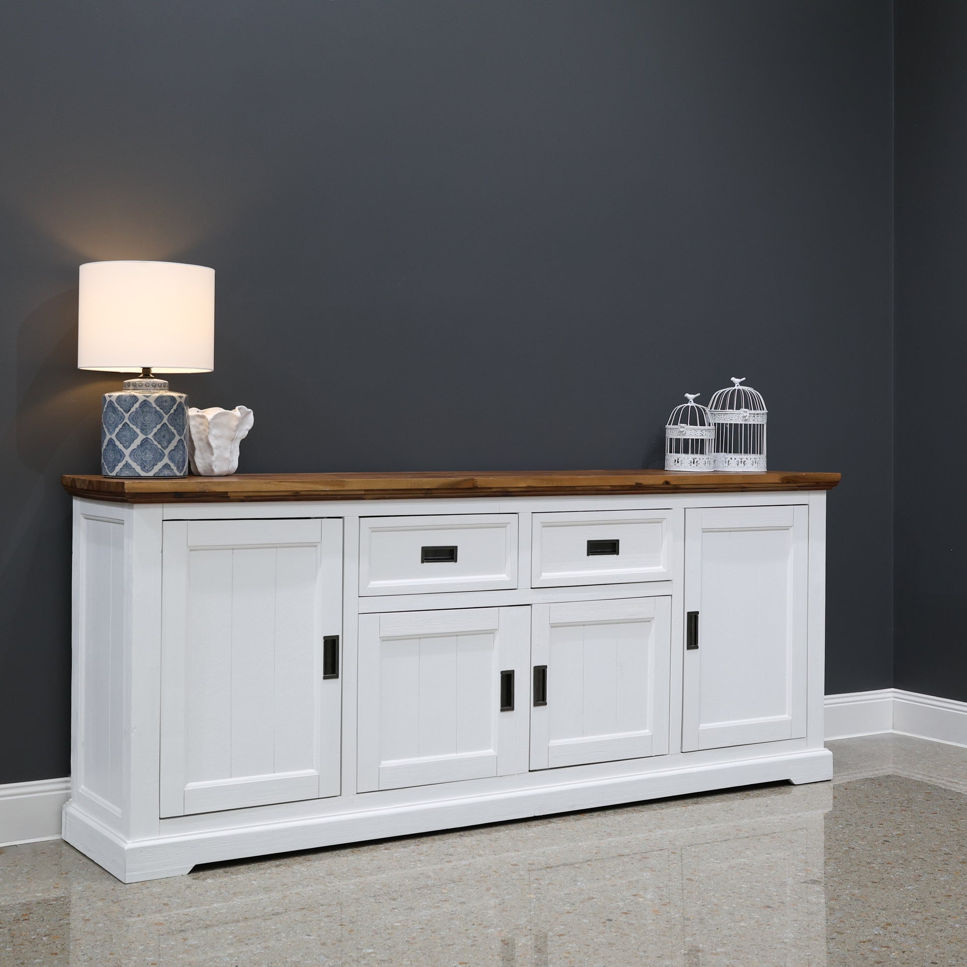 Provedore Two Tone Buffet - Large w/ 4 Doors, 2 Drawers
