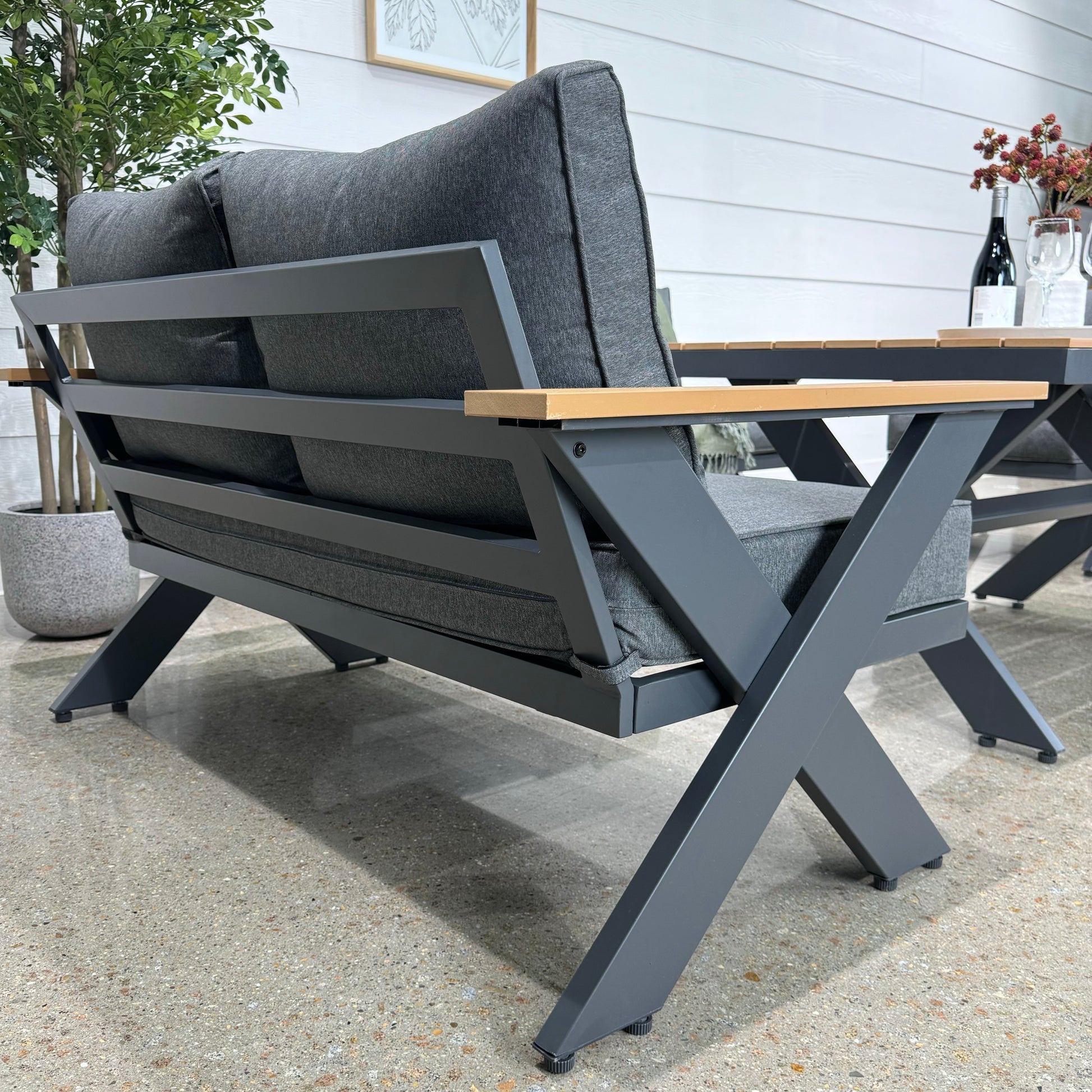 Harrison 5 Piece Outdoor Setting - Charcoal