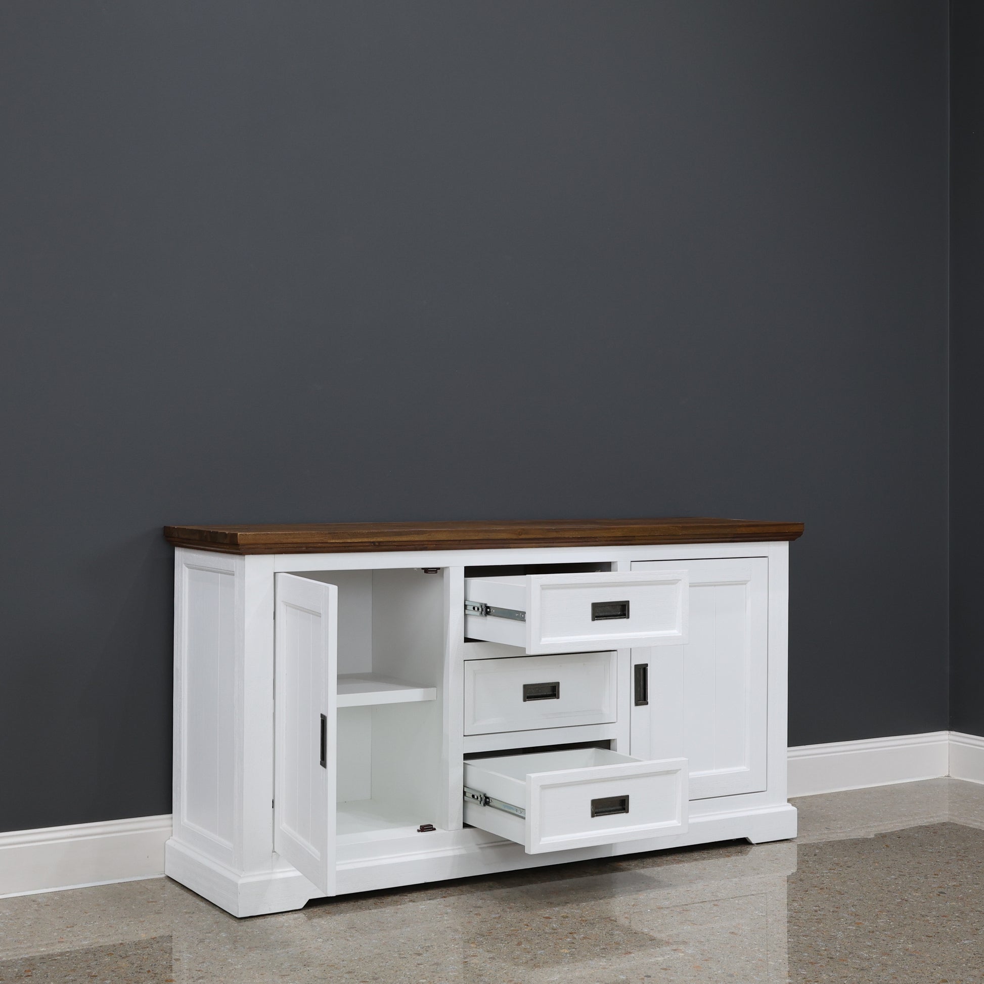 Provedore Two Tone Buffet - Medium w/ 2x Doors, 3 Drawers