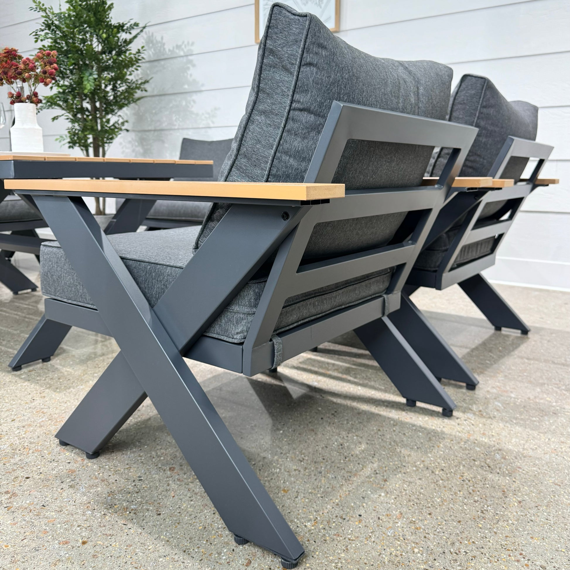 Harrison 5 Piece Outdoor Setting - Charcoal
