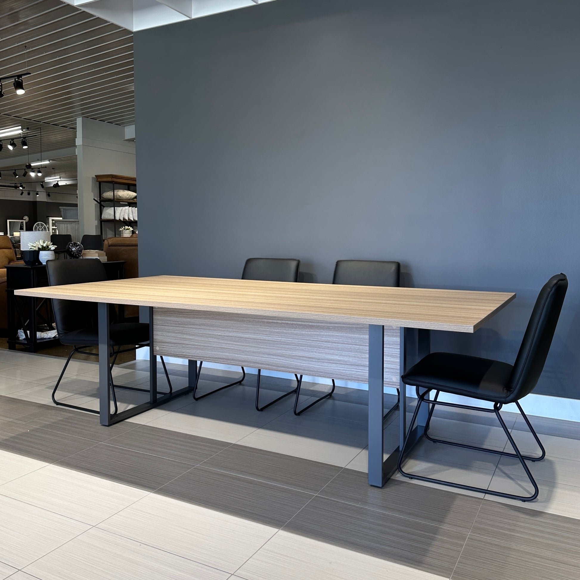 Performance 2400 Boardroom Table - Natural Oak/ Charcoal