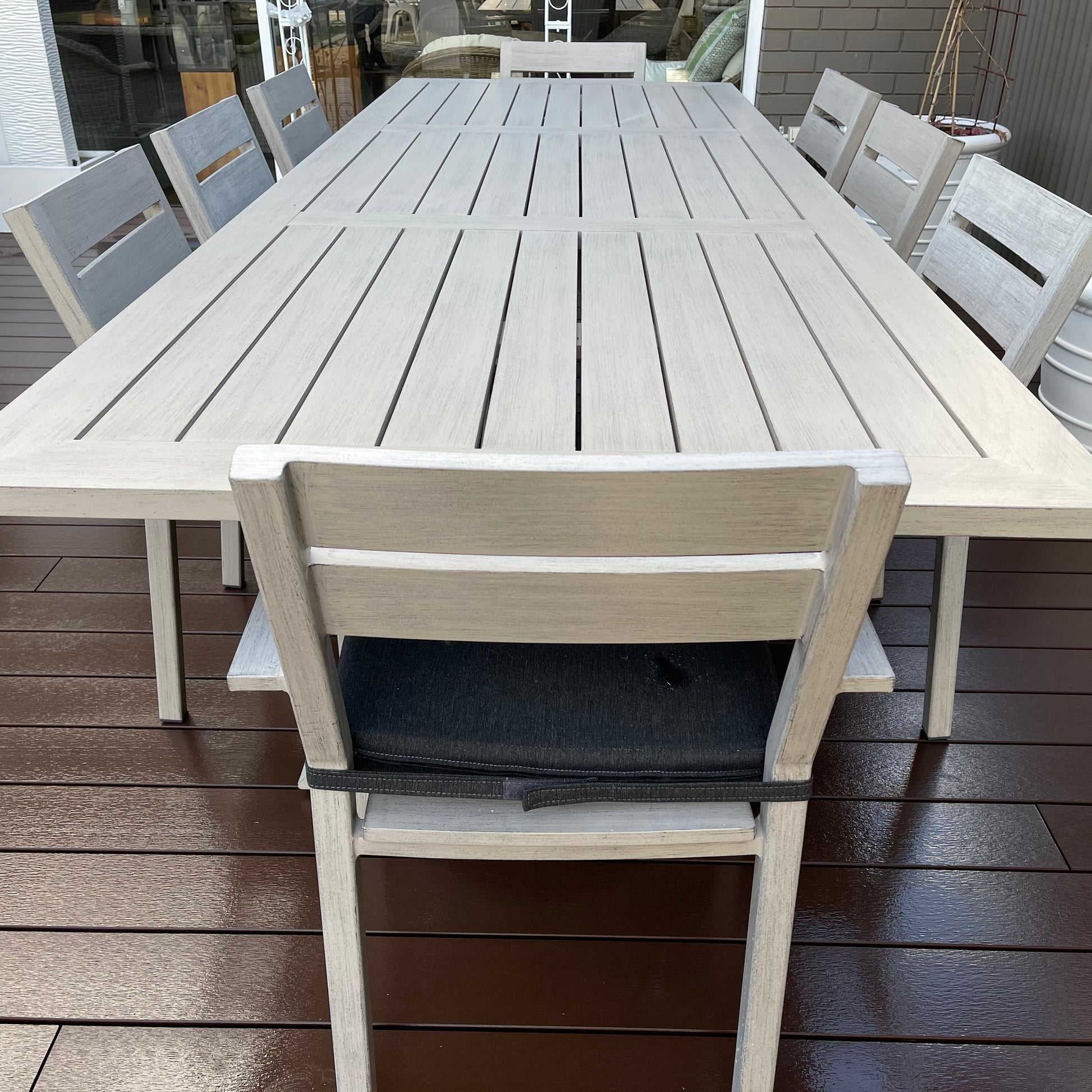 Inverloch 2.1m Table - Aged Teak