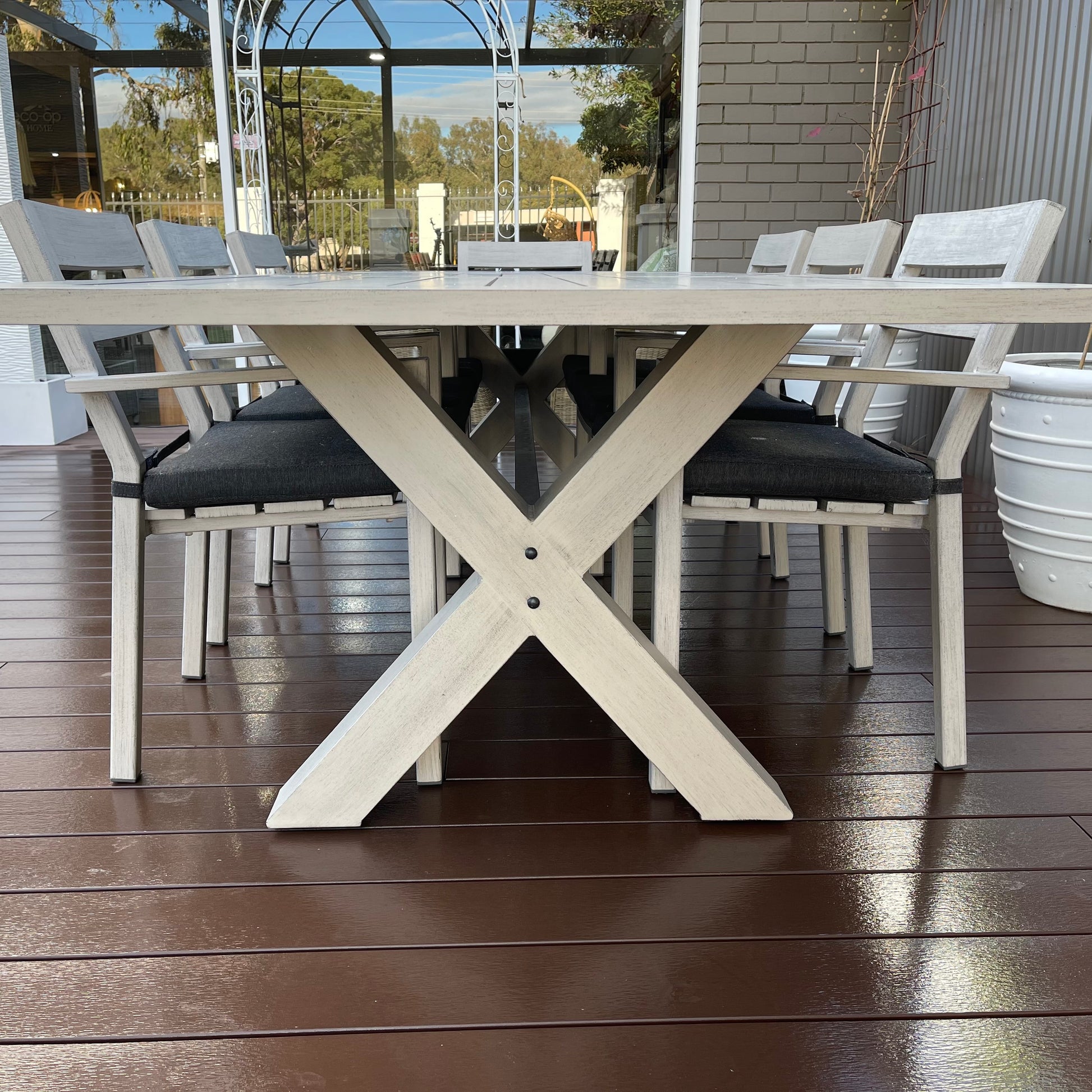 Inverloch 2.1m Table - Aged Teak