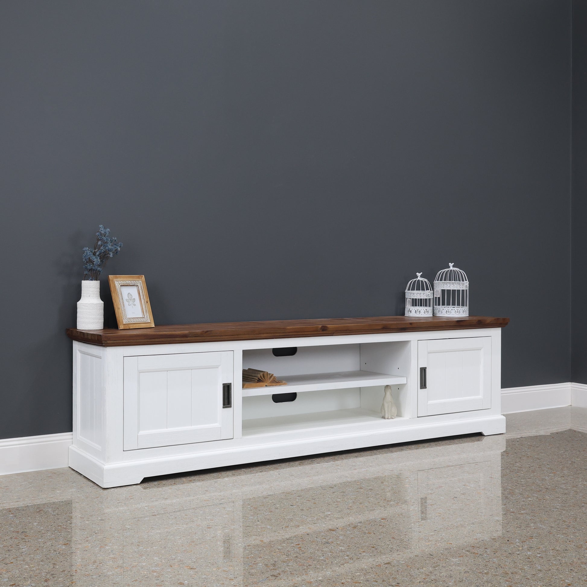 Provedore Two Tone Tv Unit - Large