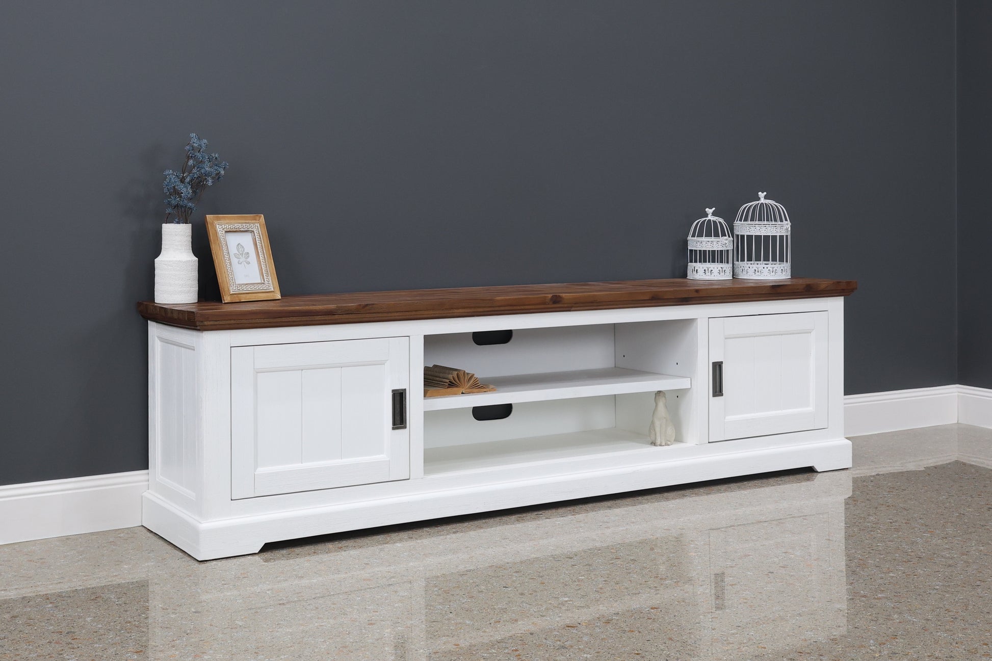 Provedore Two Tone Tv Unit - Large