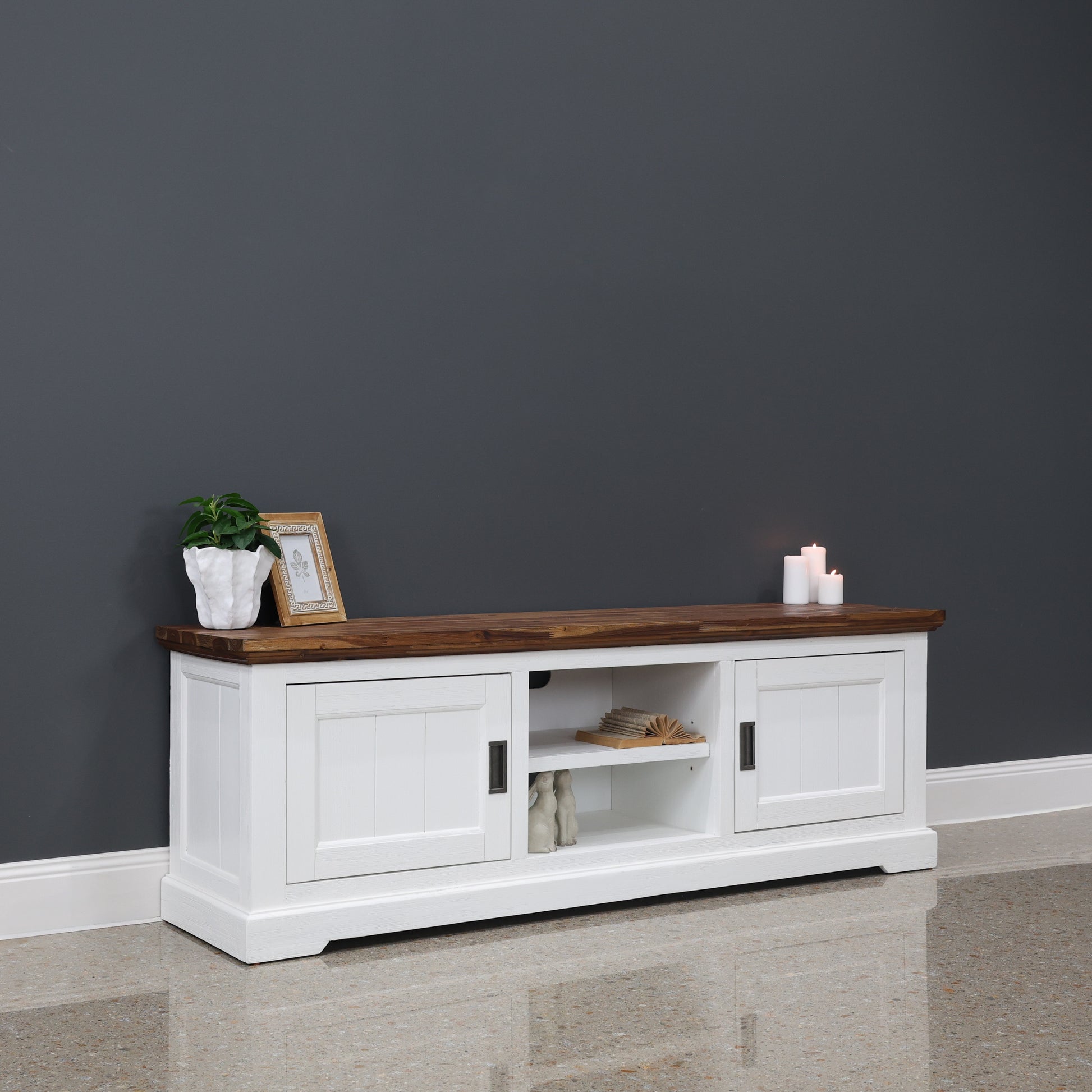 Provedore Two Tone Tv Unit - Medium