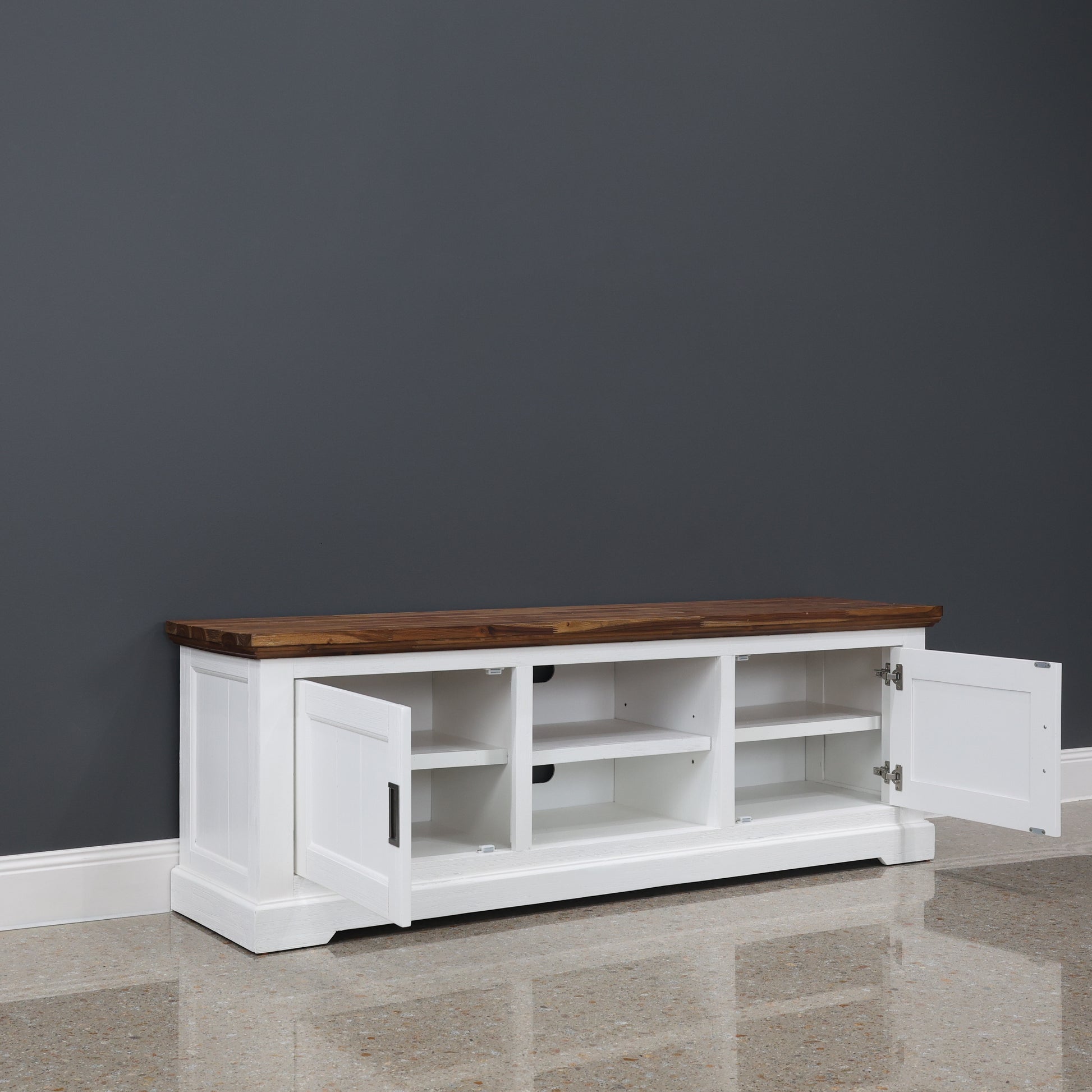 Provedore Two Tone Tv Unit - Medium