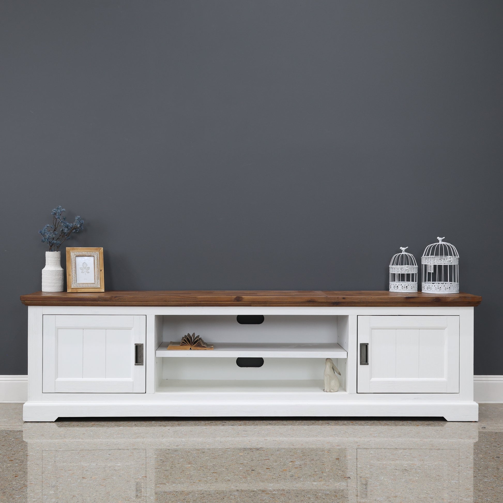 Provedore Two Tone Tv Unit - Large