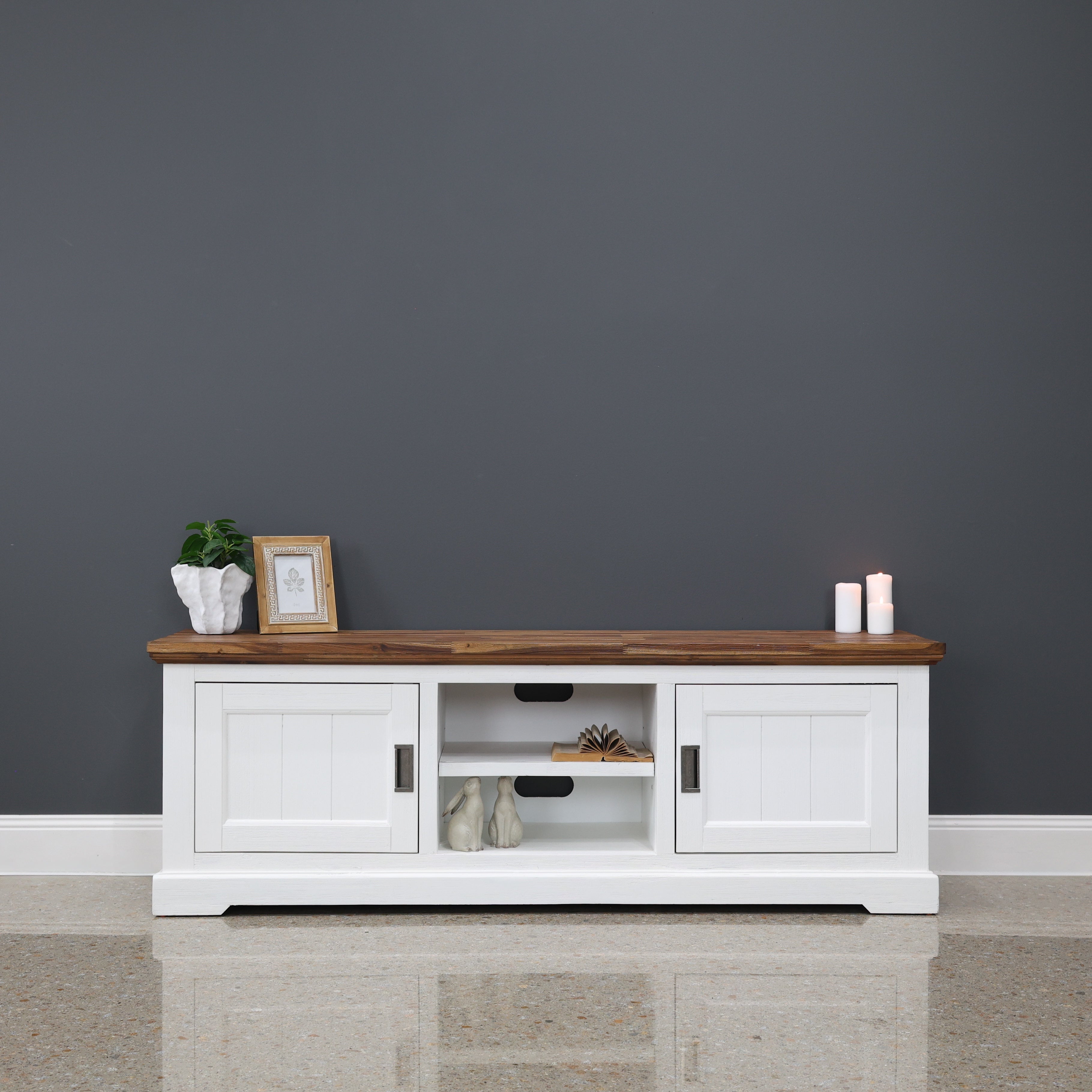 Provedore Two Tone Tv Unit - Medium