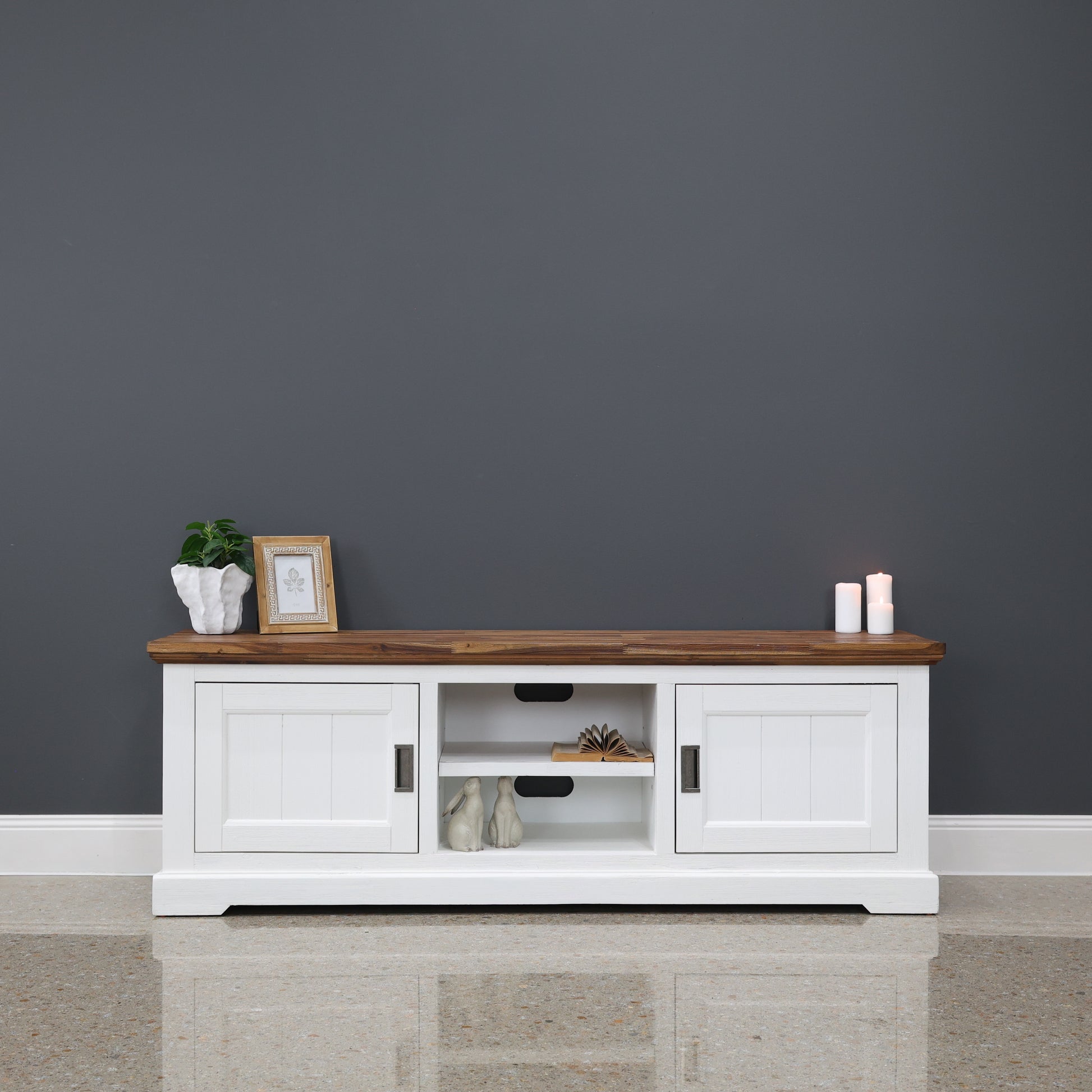 Provedore Two Tone Tv Unit - Medium