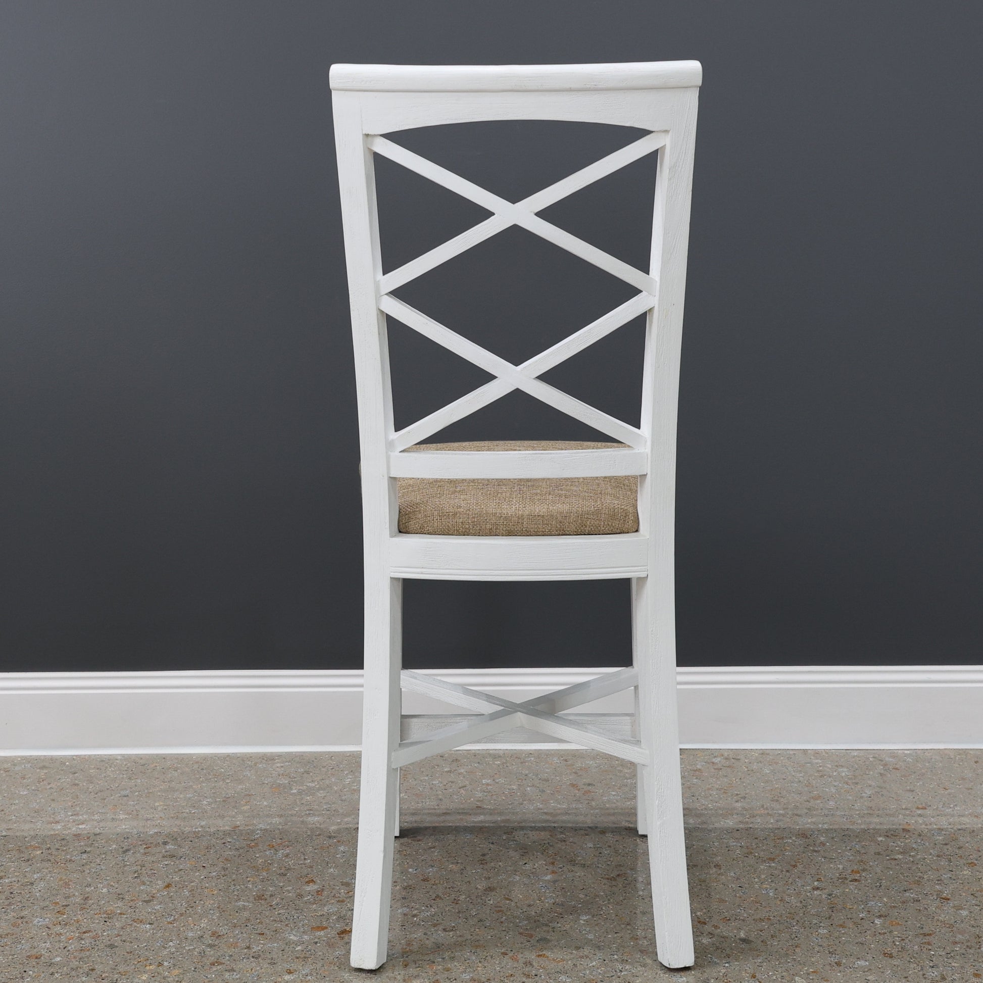 Provedore White Bar Stool - Bali Chair Pad