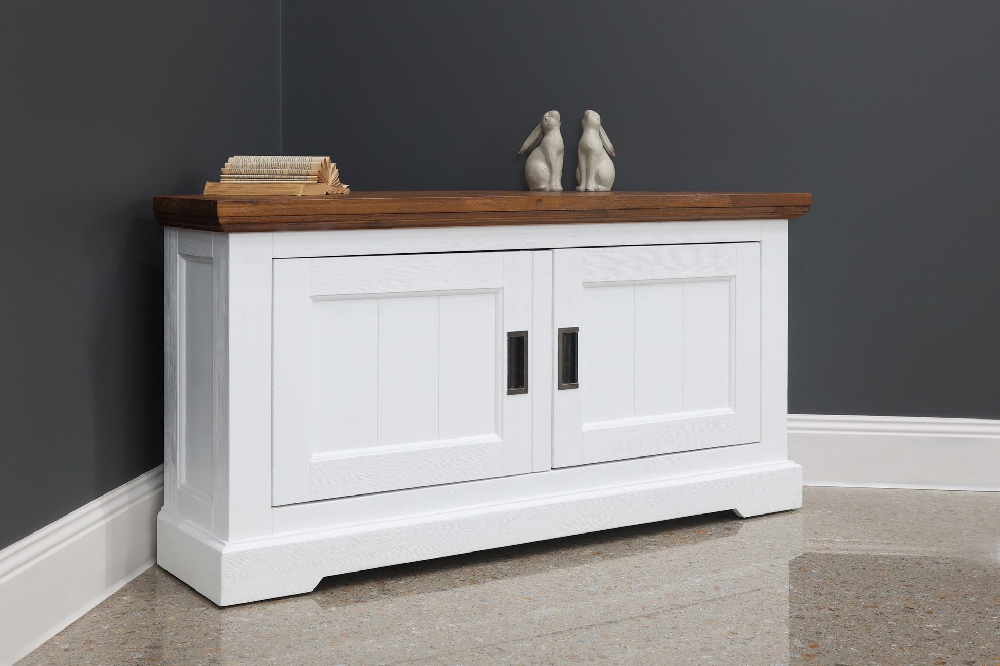 Provedore Two Tone Corner Tv Unit