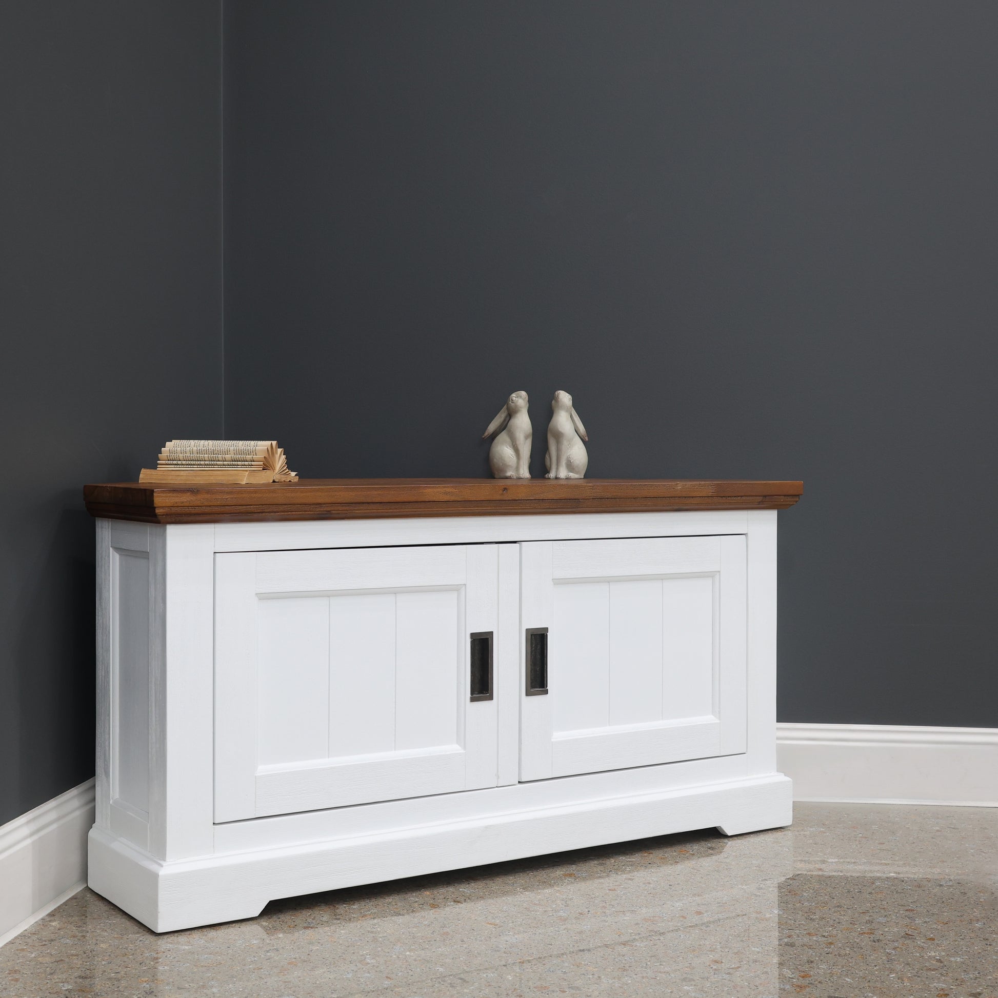 Provedore Two Tone Corner Tv Unit