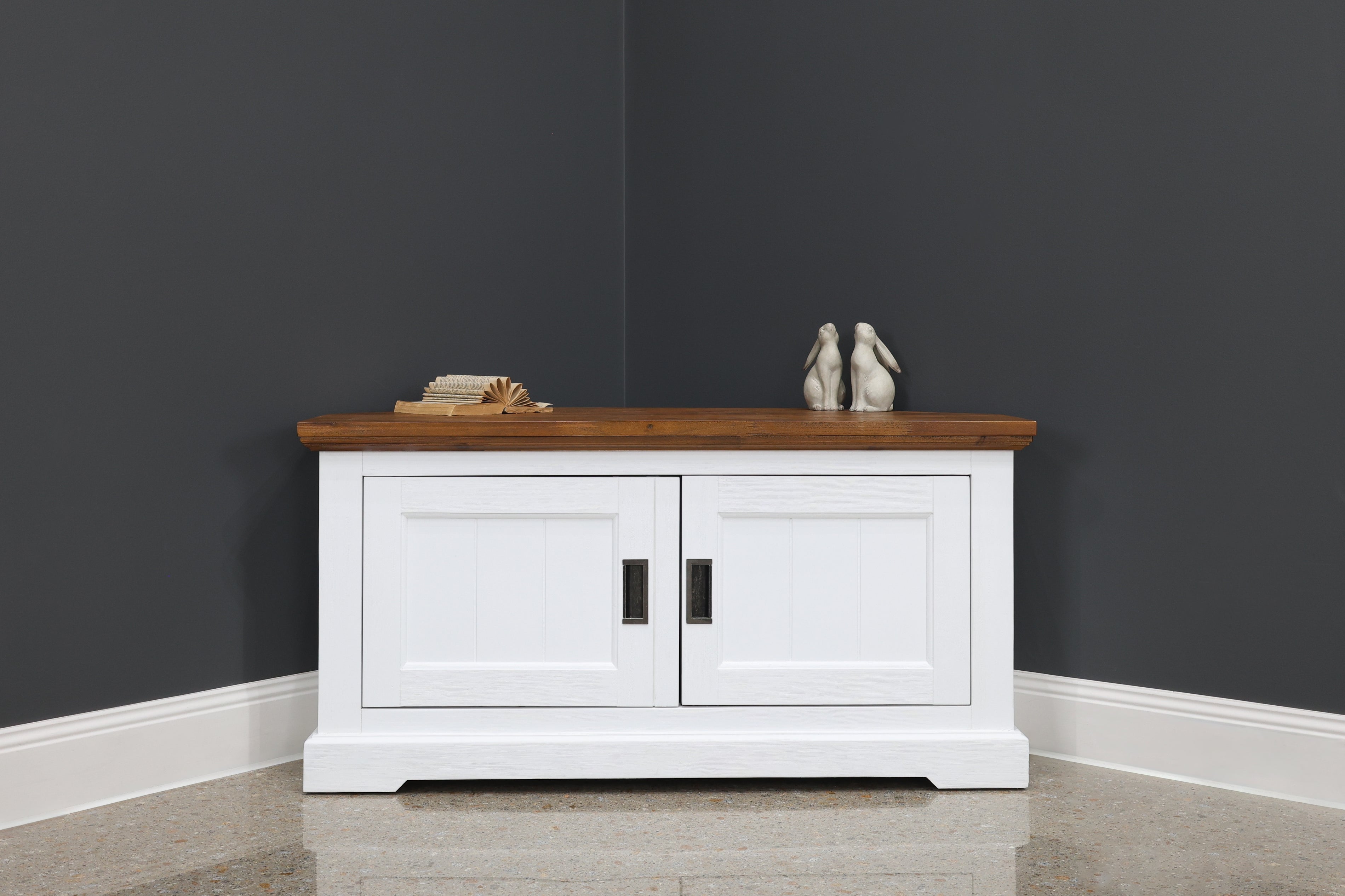 Provedore Two Tone Corner Tv Unit