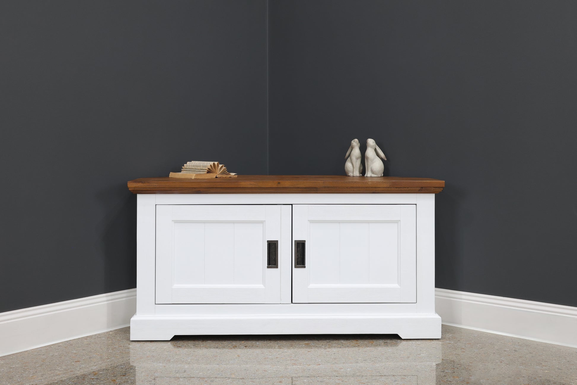 Provedore Two Tone Corner Tv Unit