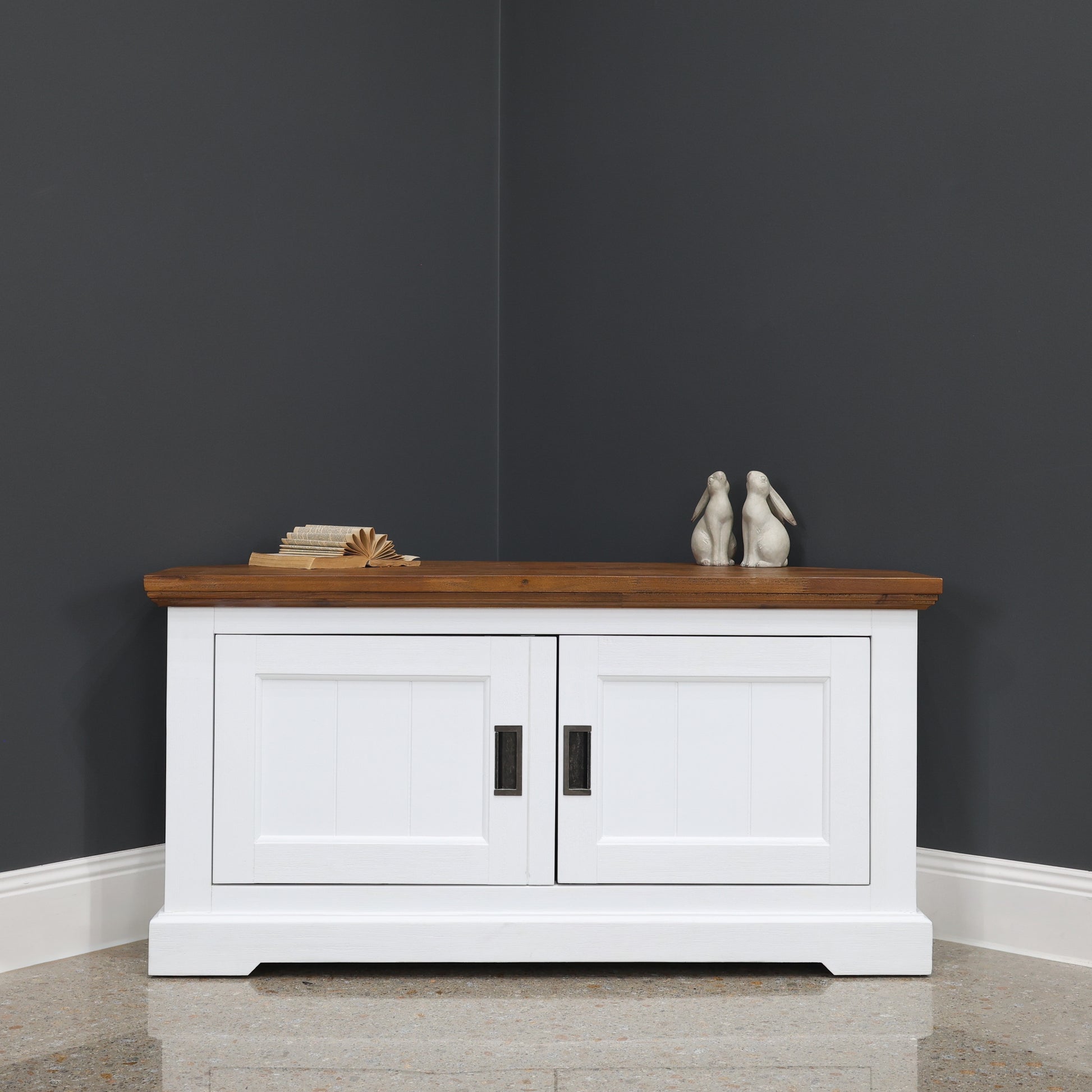 Provedore Two Tone Corner Tv Unit