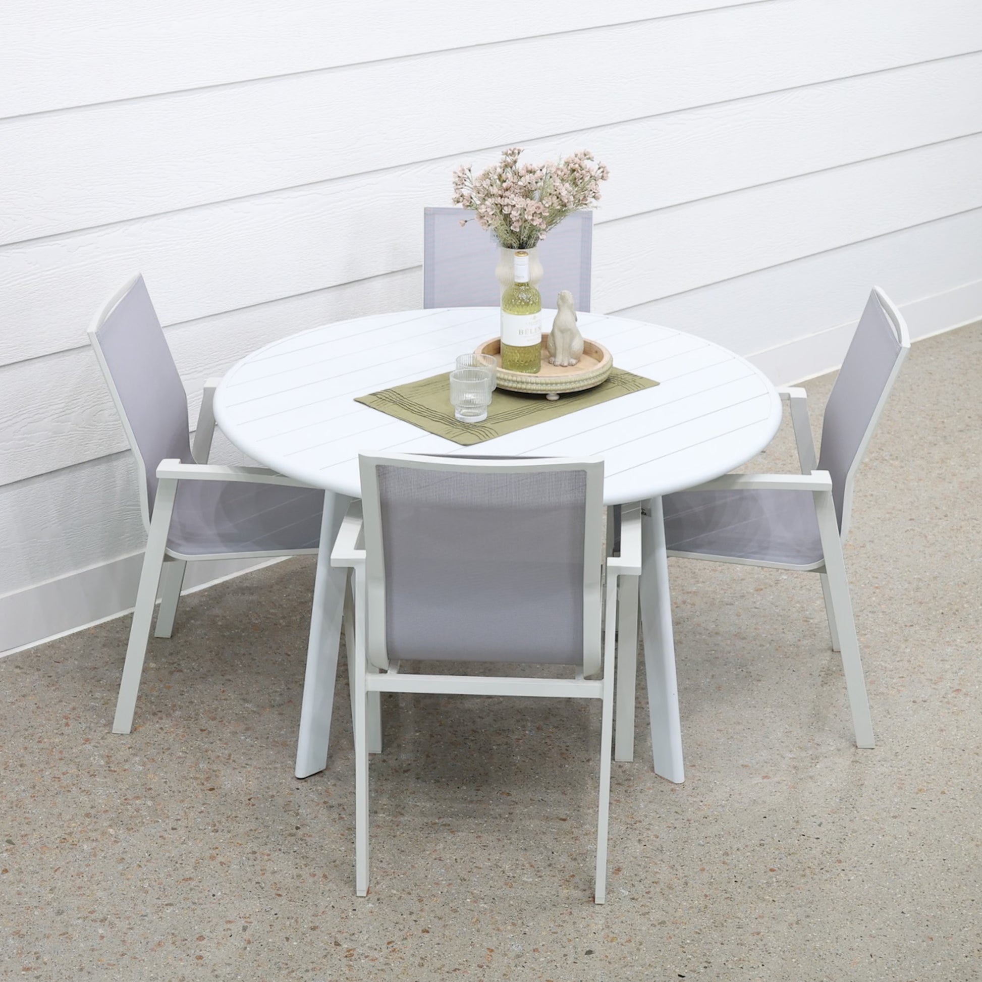 Avignon Dining Table Round - White