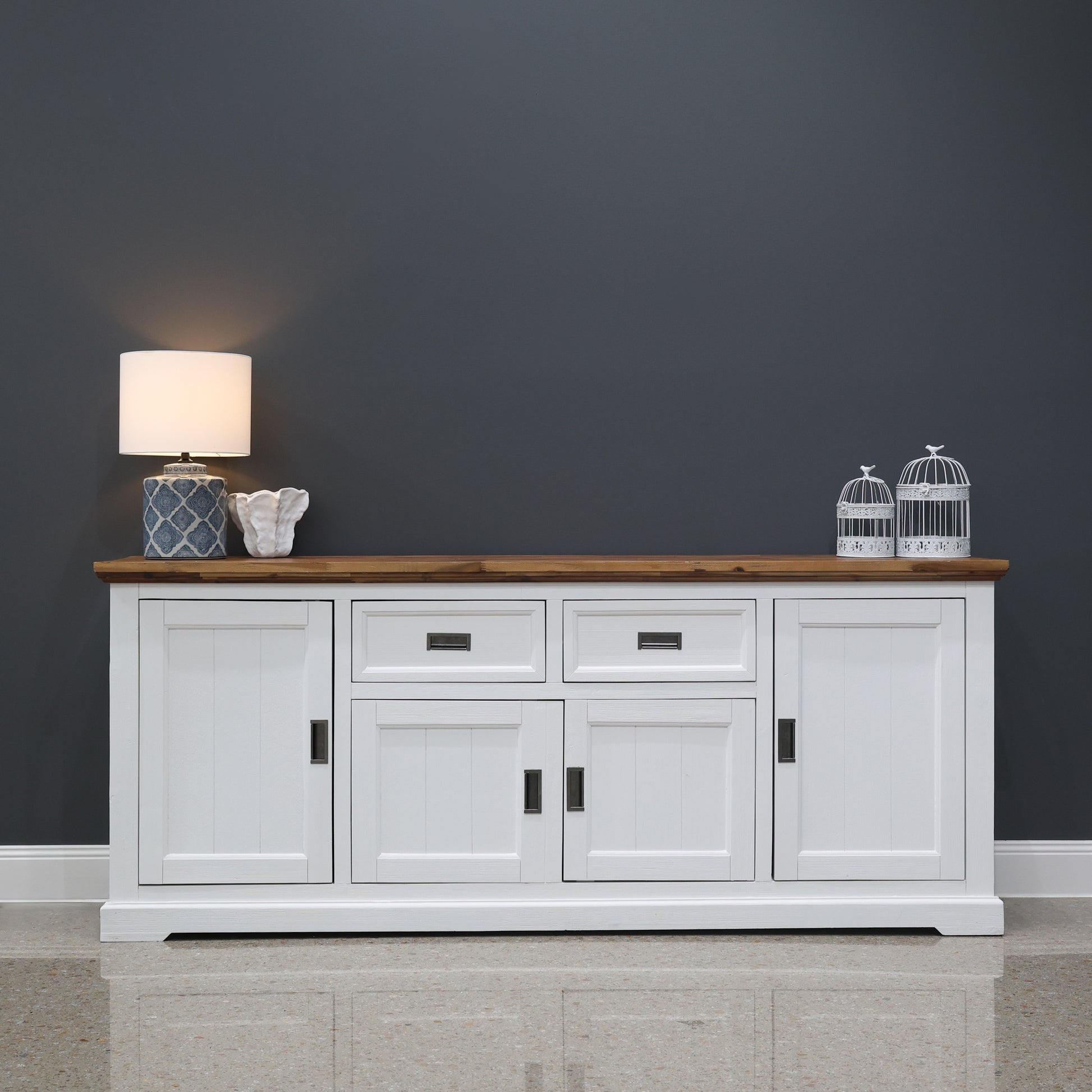 Provedore Two Tone Buffet - Large w/ 4 Doors, 2 Drawers