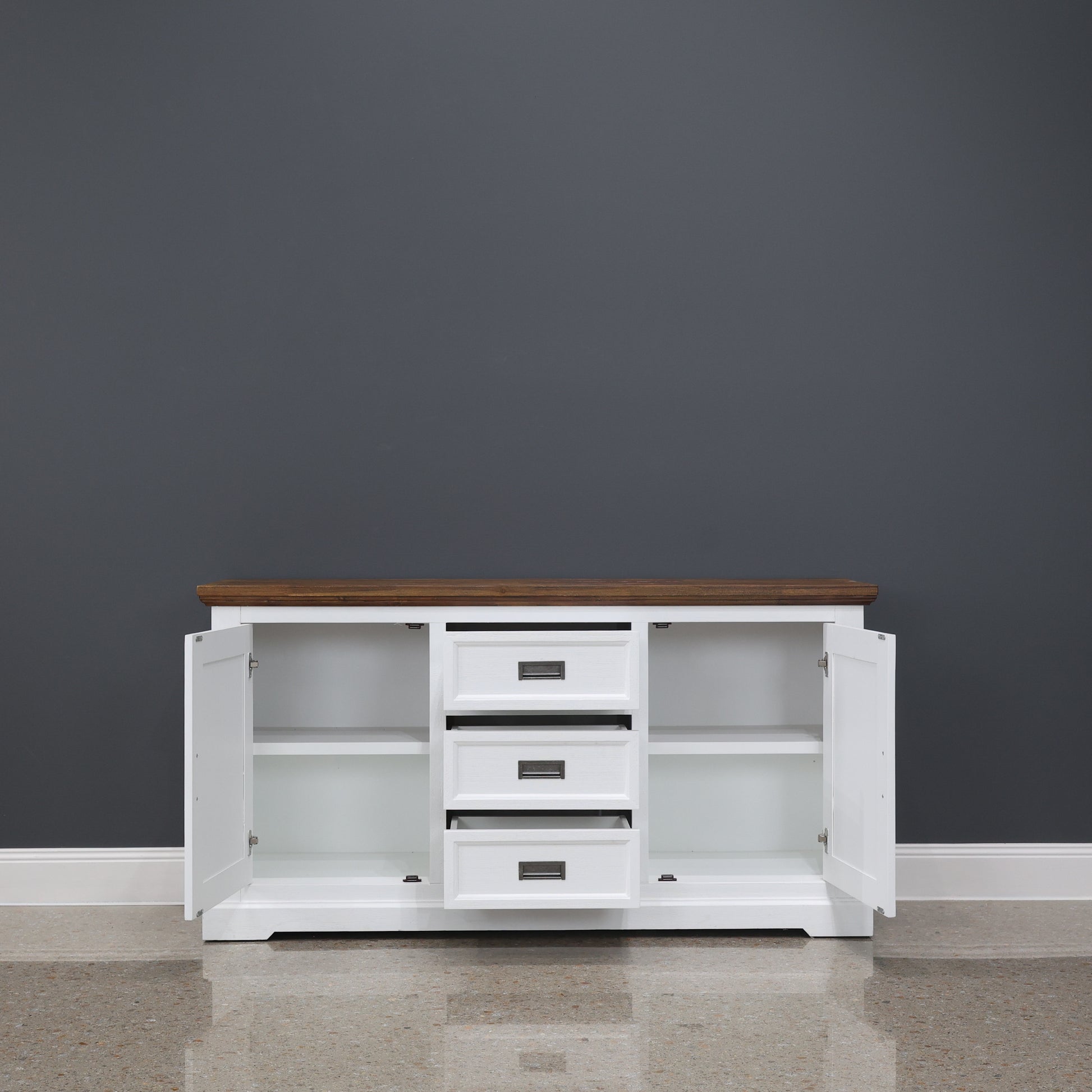Provedore Two Tone Buffet - Medium w/ 2x Doors, 3 Drawers