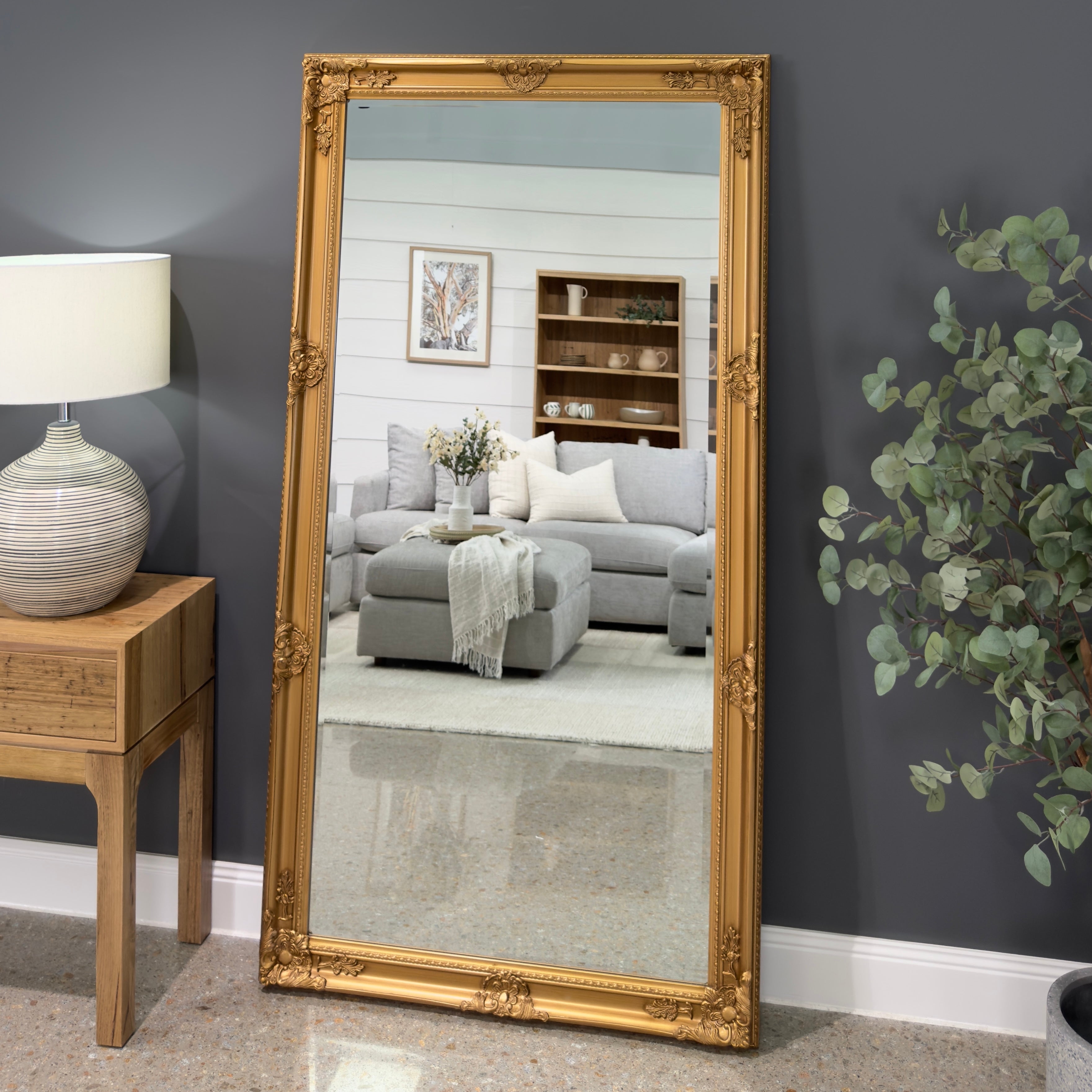 Melbourne Large Decorative Mirror - Gold