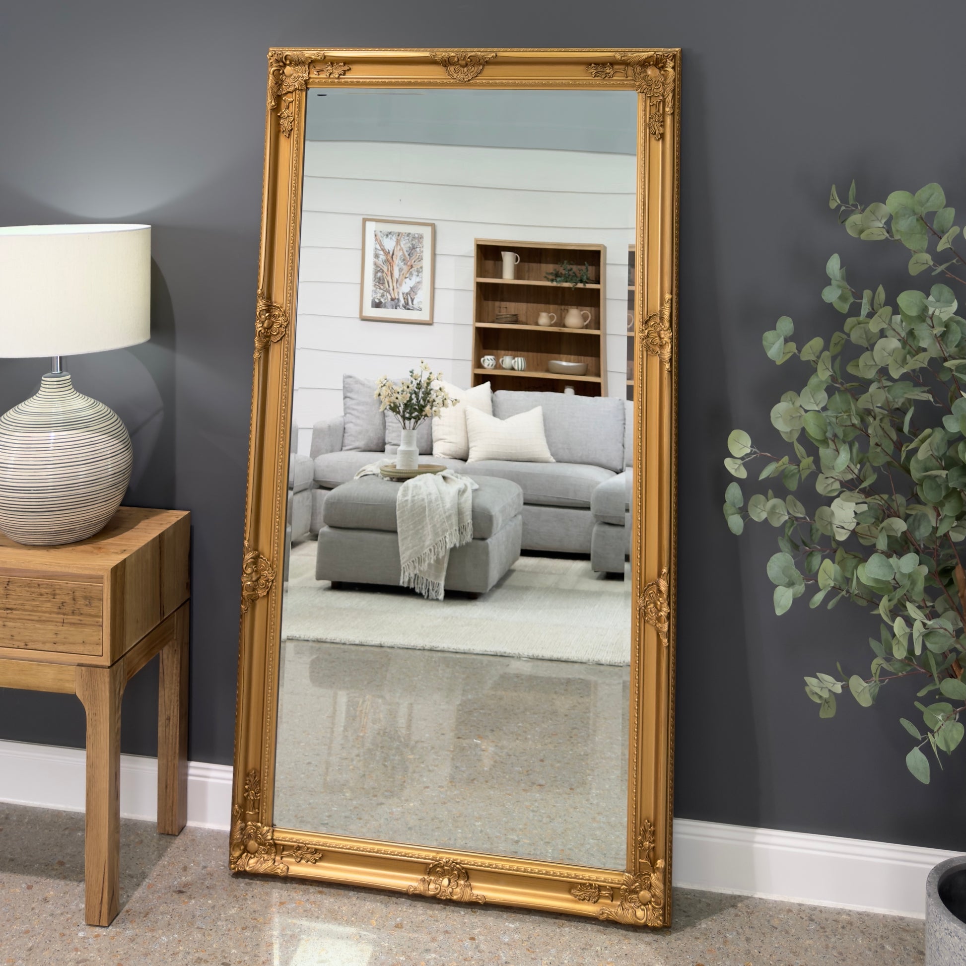 Melbourne Large Decorative Mirror - Gold
