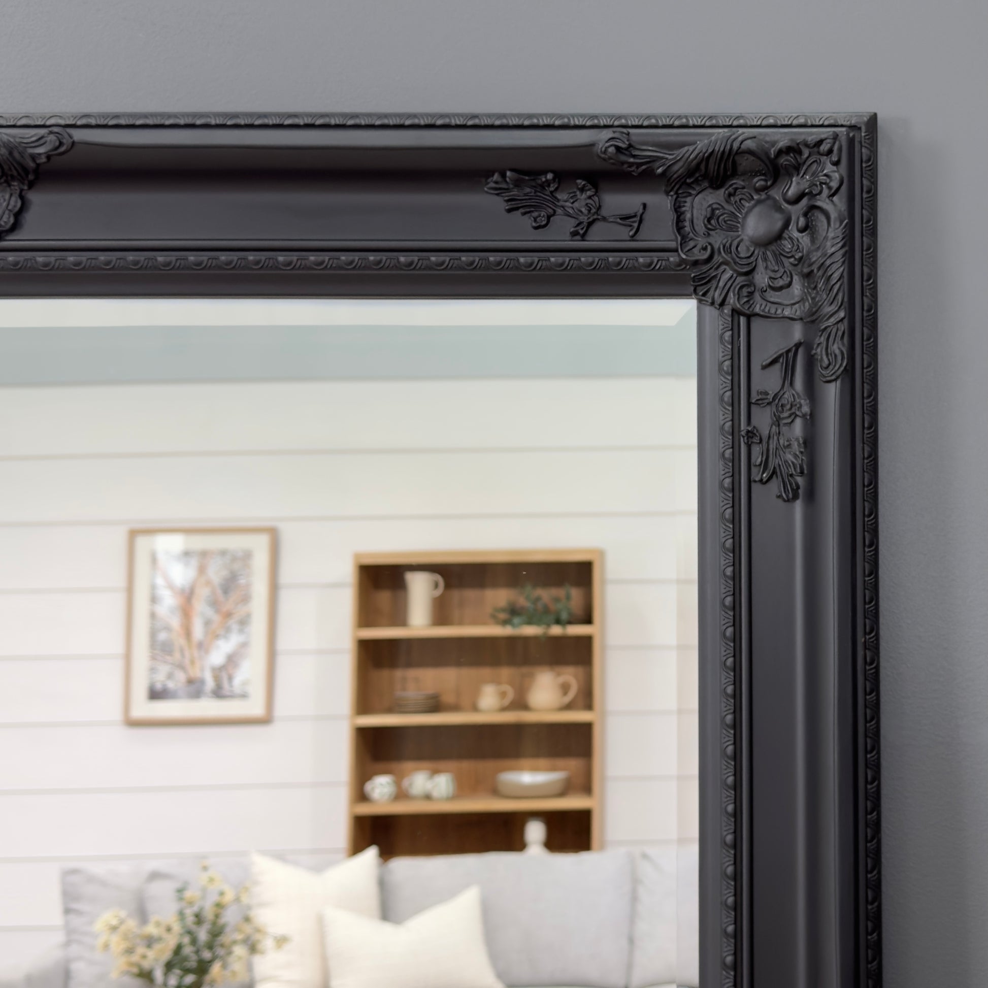 Melbourne Large Decorative Mirror - Black