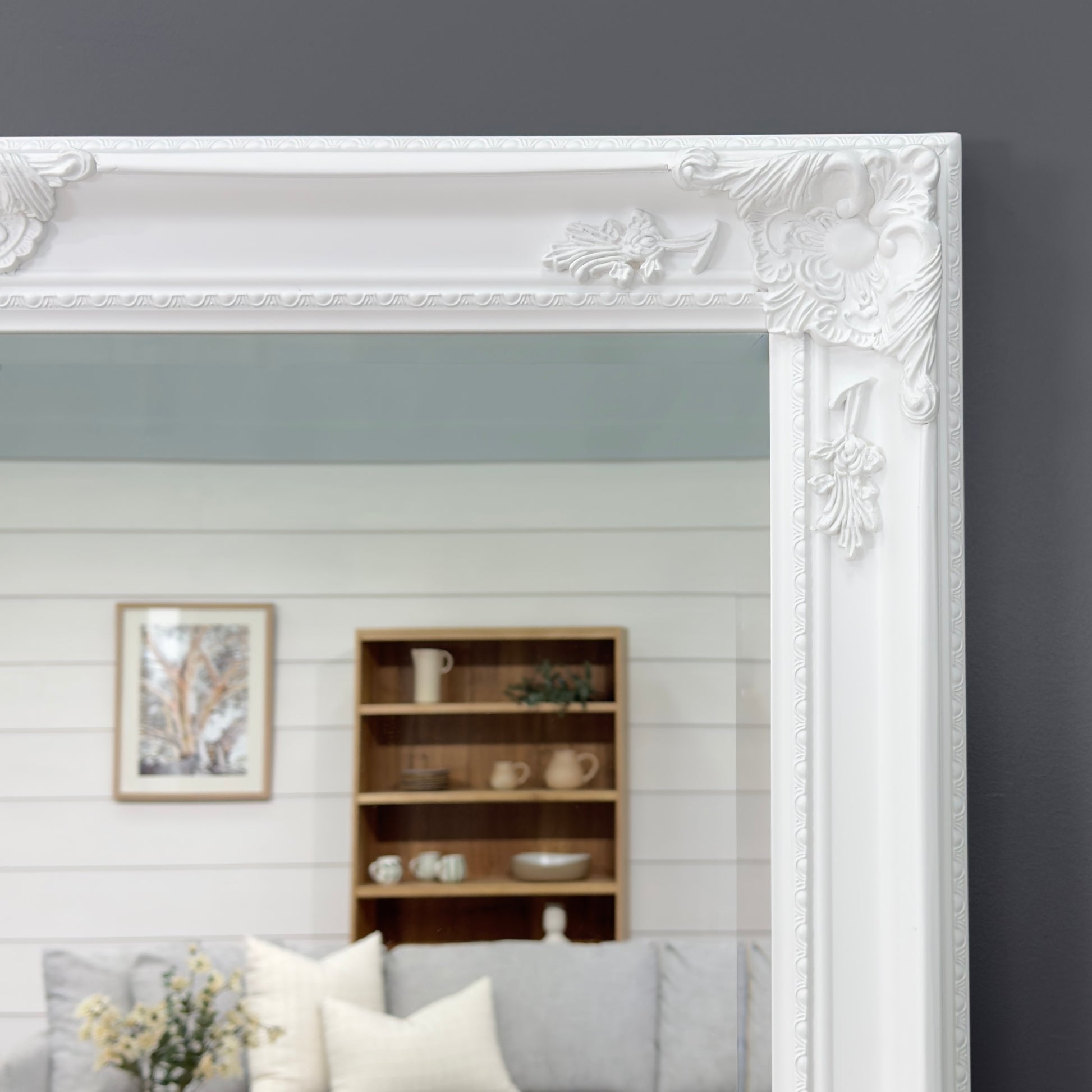 Melbourne Large Decorative Mirror - White