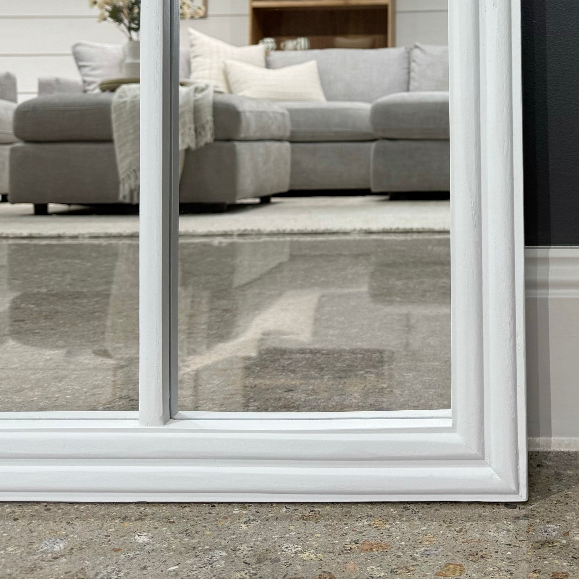 Geelong Large Arched Mirror - White