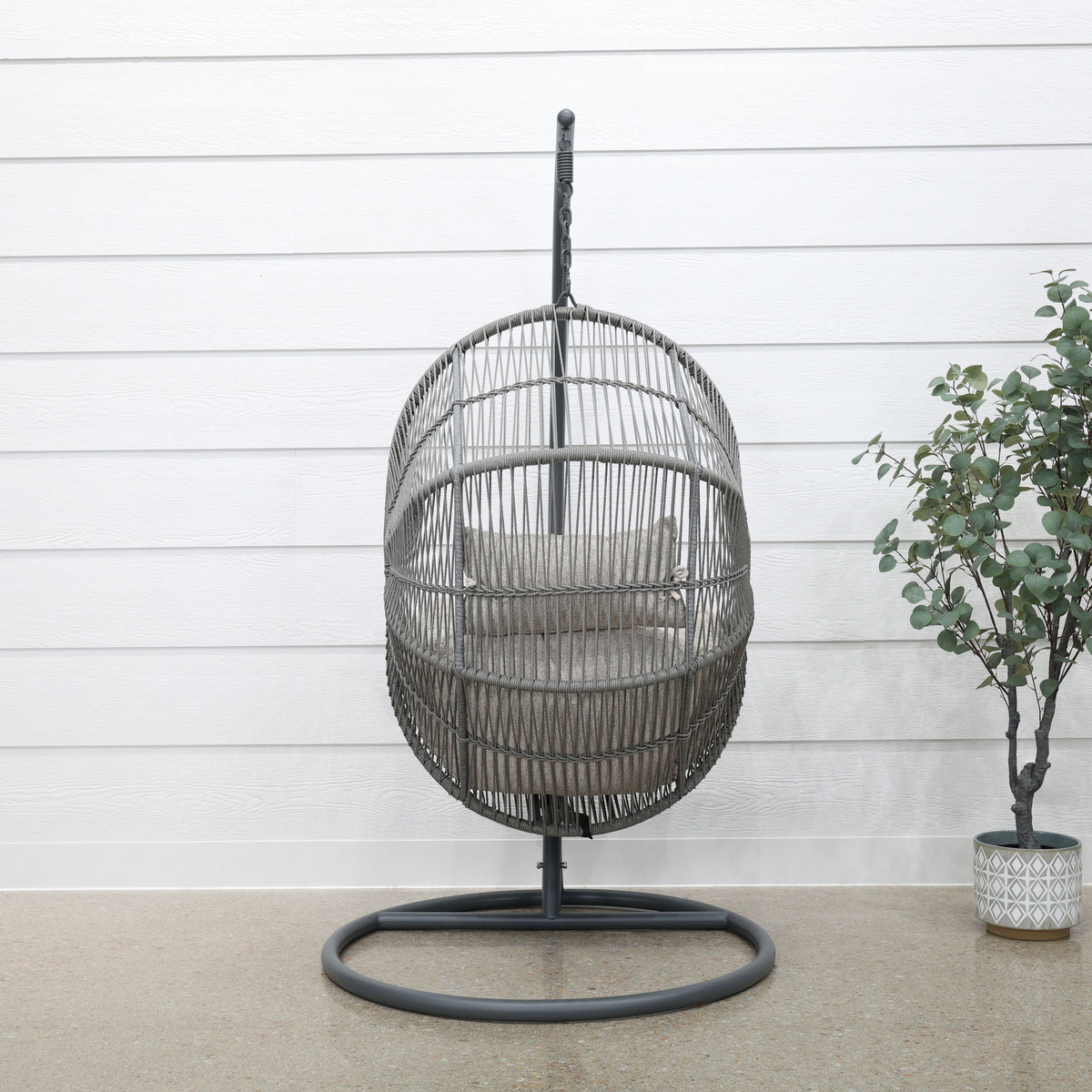 Atlantic Hanging Egg Chair - Grey