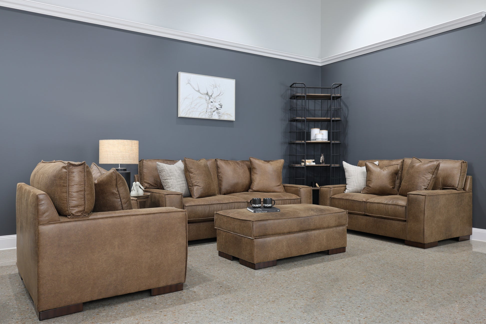 Gembrook Sofa - Tan Leather Air