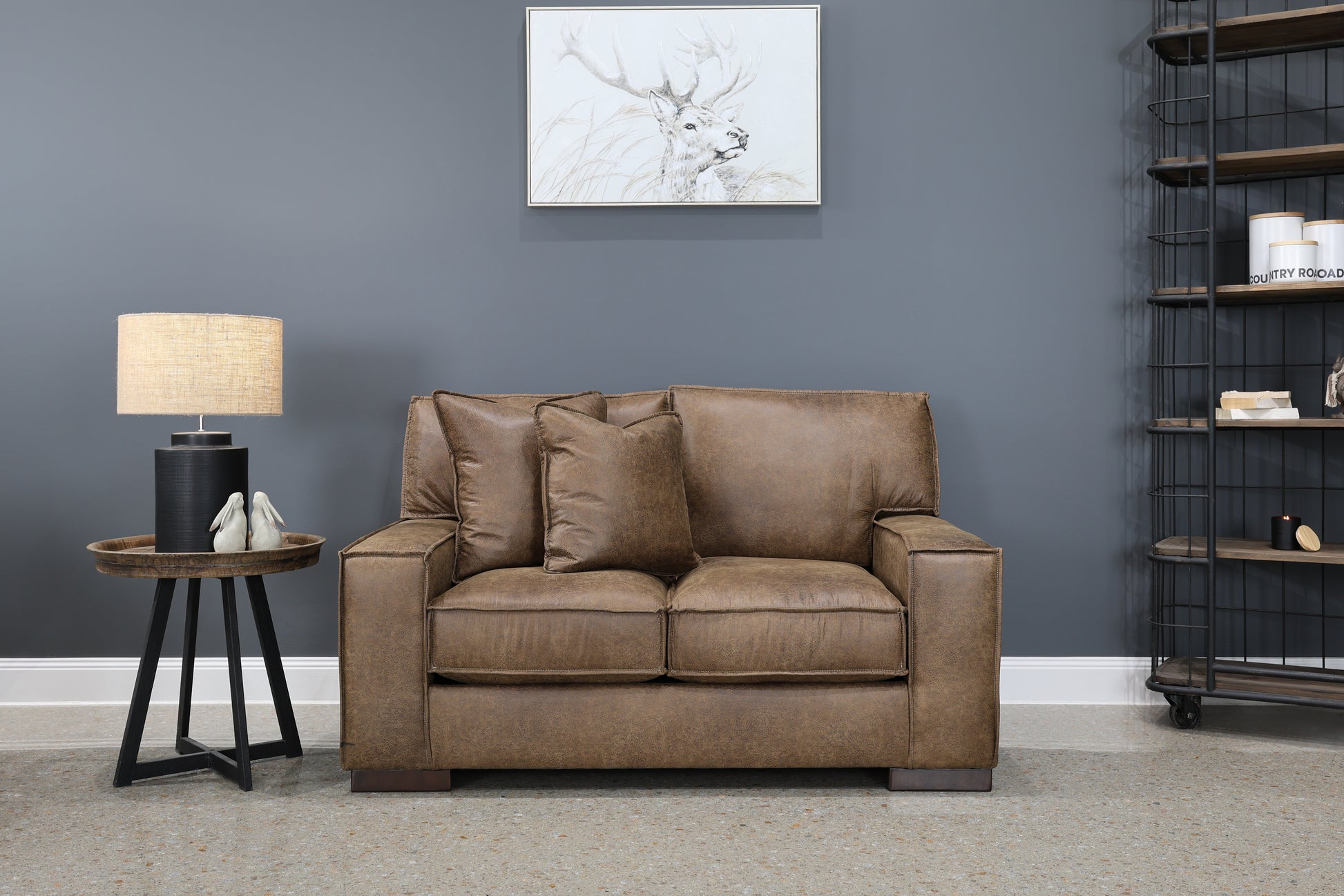 Gembrook Loveseat - Tan Leather Air