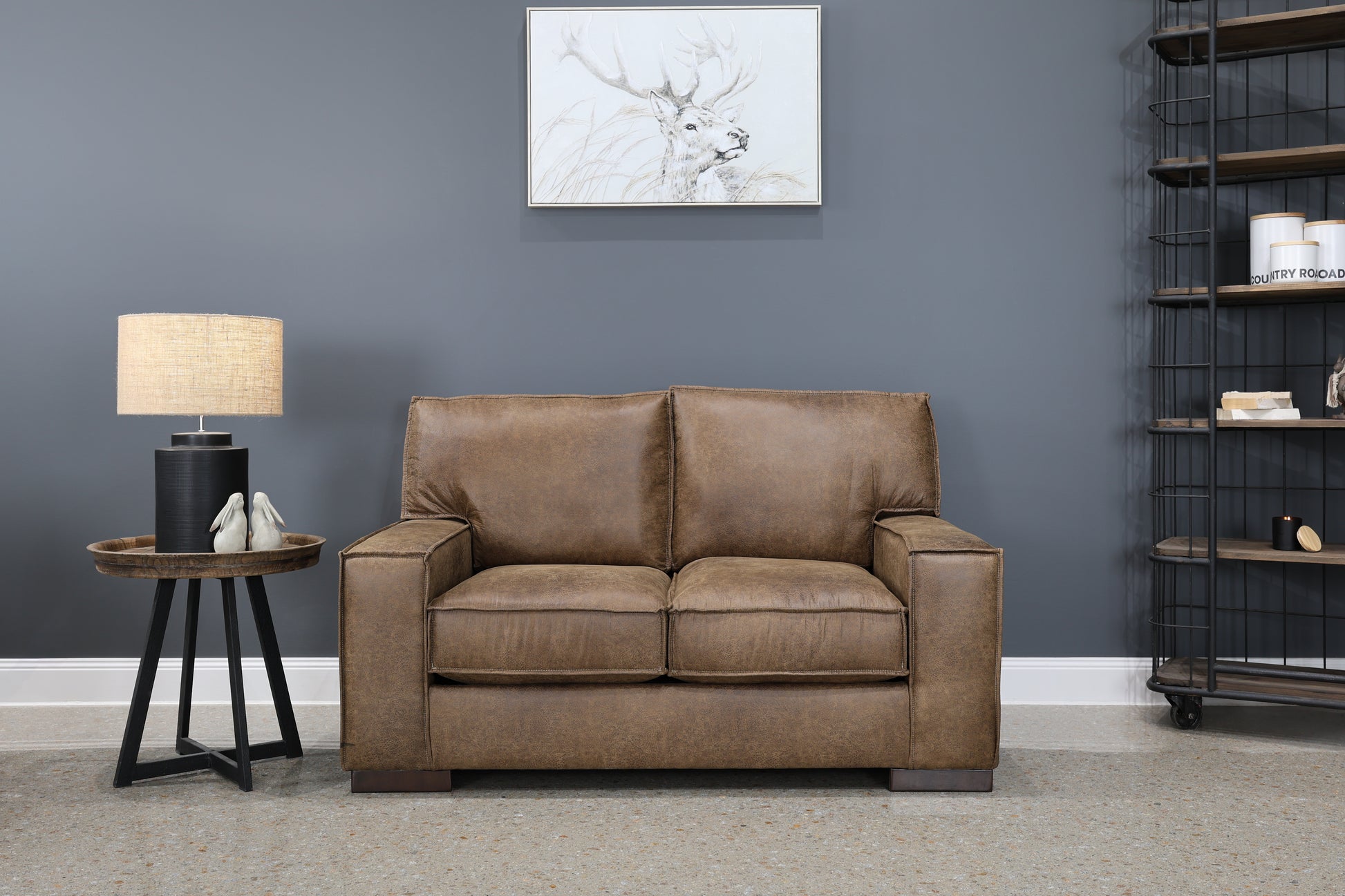 Gembrook Loveseat - Tan Leather Air