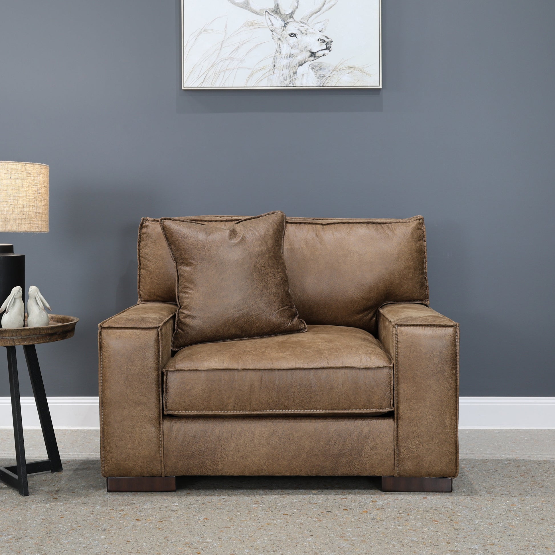 Gembrook Chair And A Half- Tan Leather Air