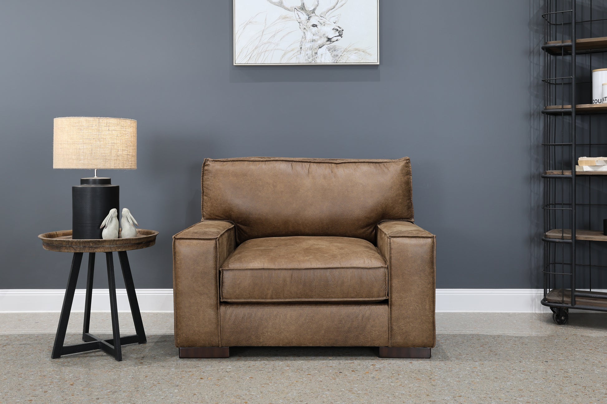 Gembrook Chair And A Half- Tan Leather Air