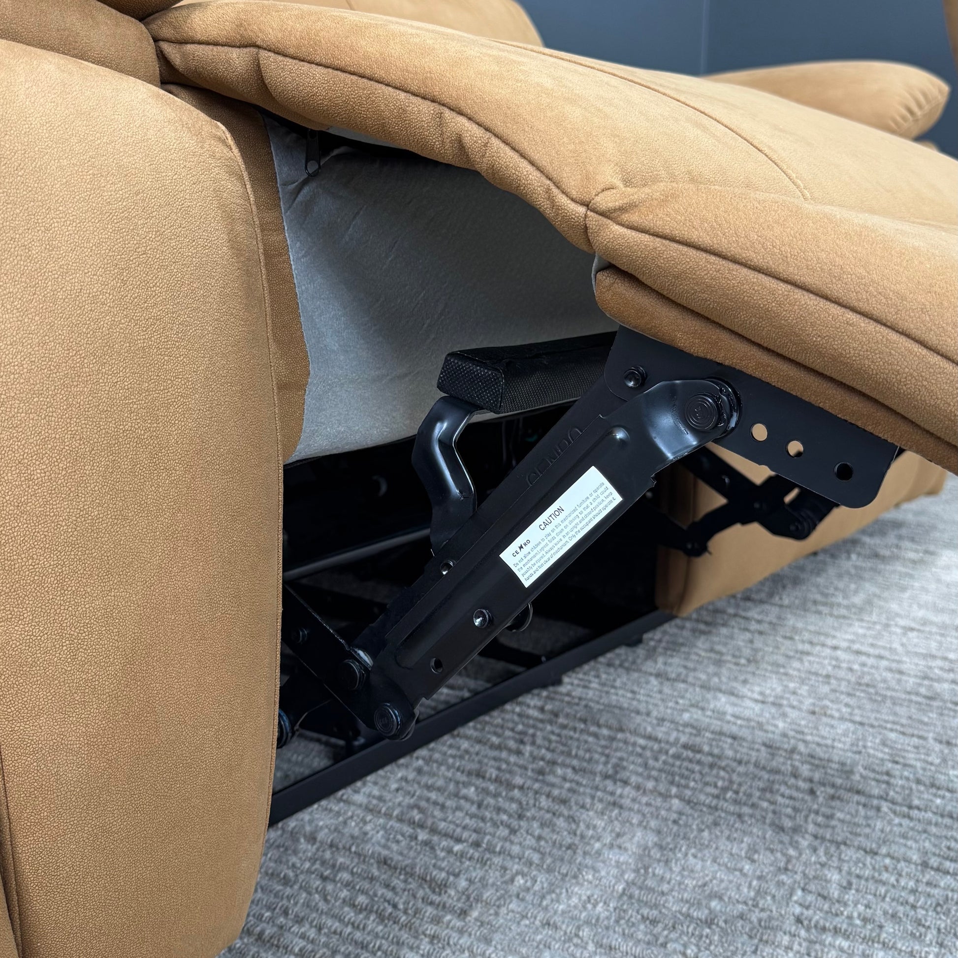 Parkes 2 Seater Electric Sofa - Tan Fabric