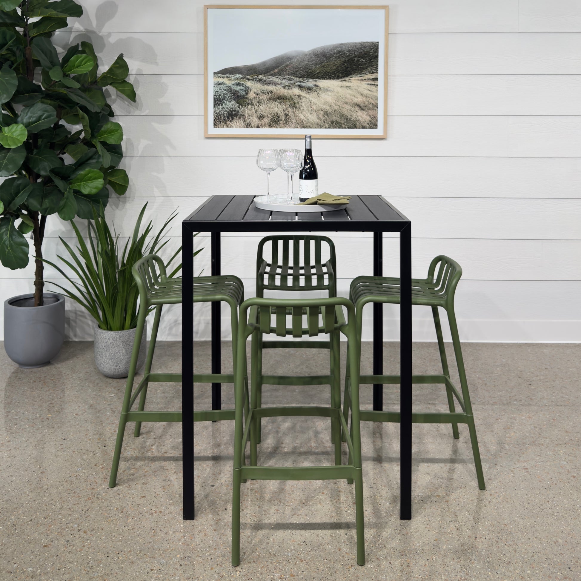 Roselle Bar Stool - Green