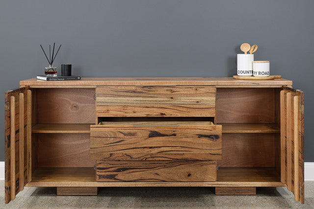 The Marri Wood Buffet w/ 3 Drawers 2 Doors